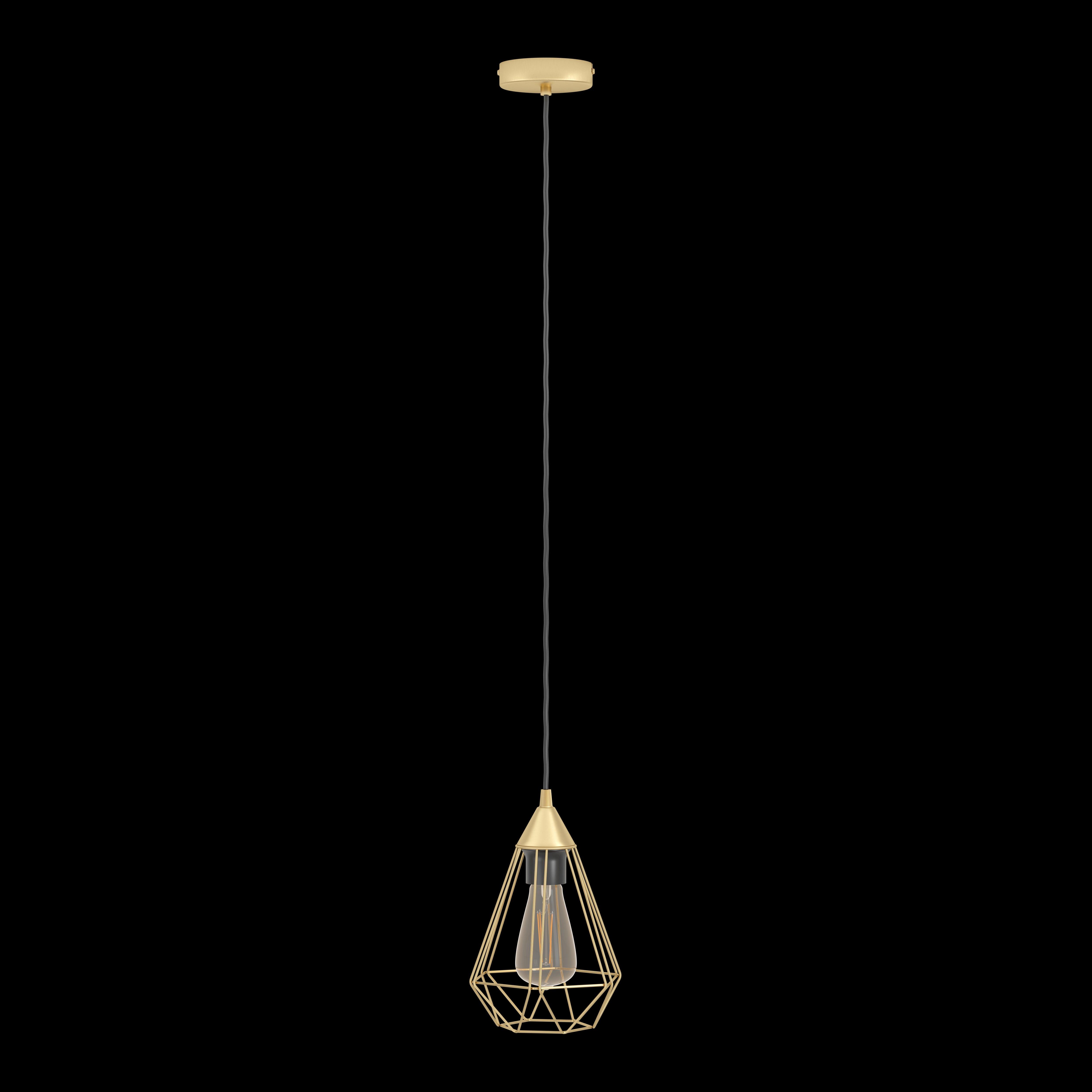 eglo tarbes brass wire geometric shaped ceiling pendant living room image
