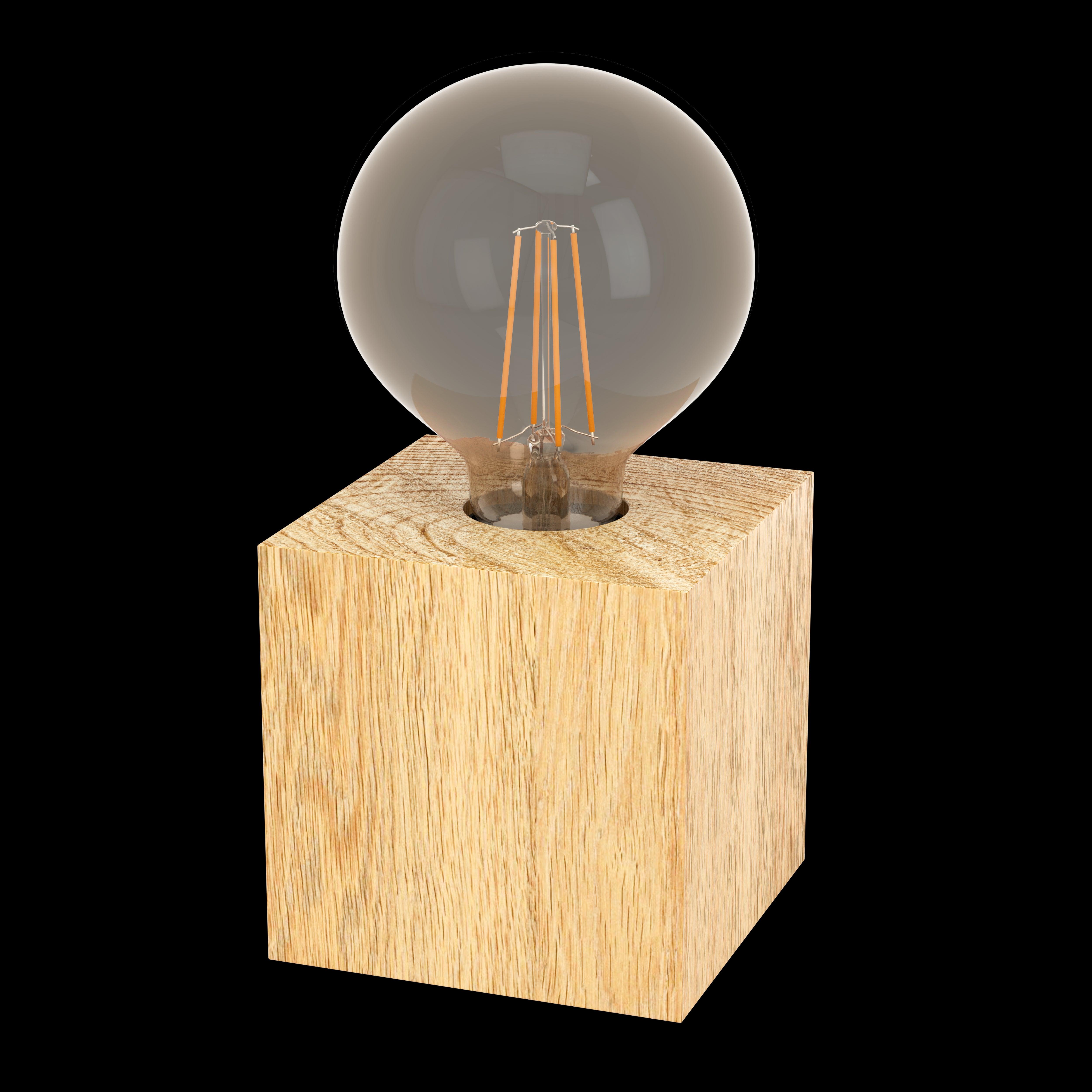 eglo prestwick 2 rubberwood cube table lamp kitchen lighting 