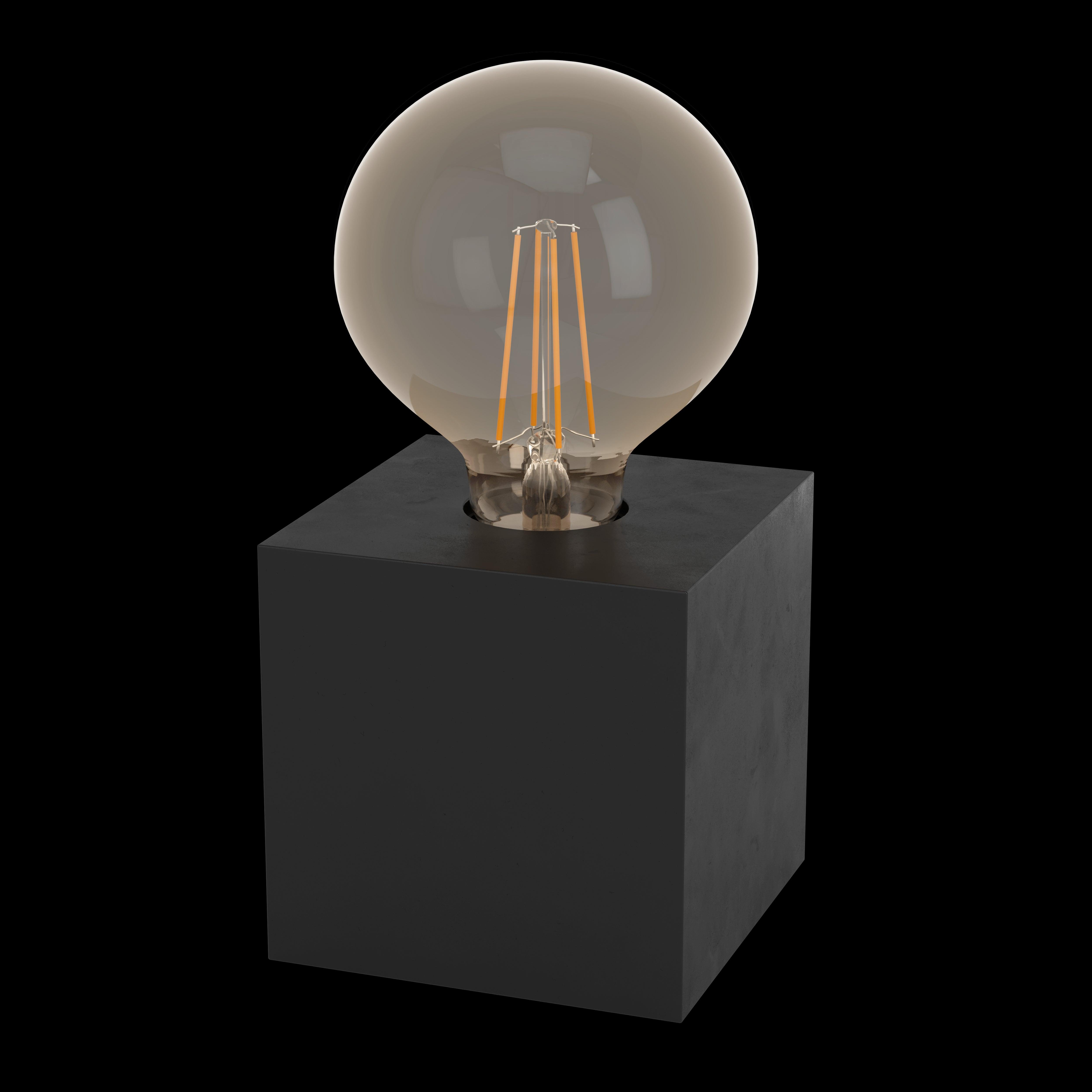 eglo prestwick 2 black cube table lamp living room image