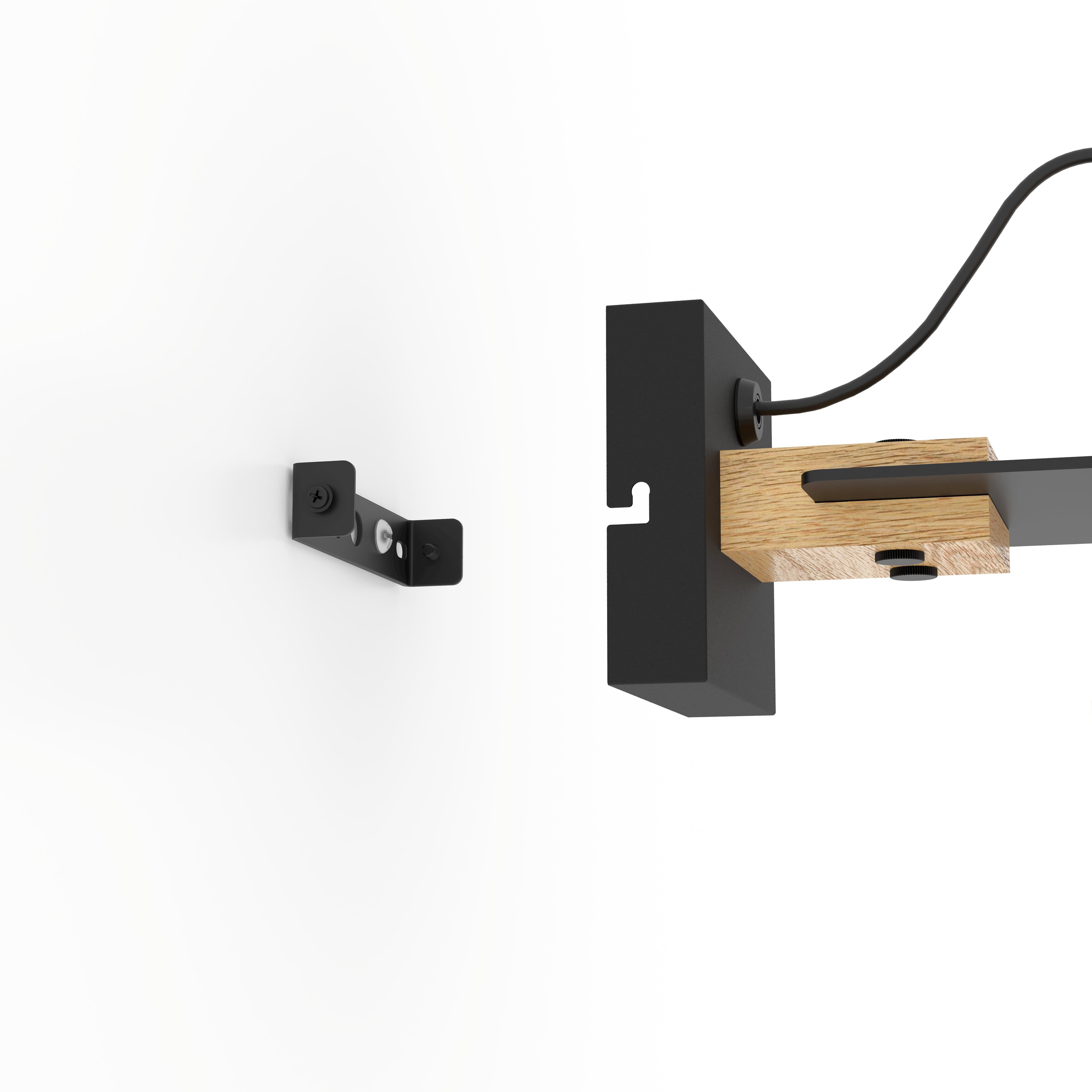 eglo bramerton light wood black wall light kitchen lighting 