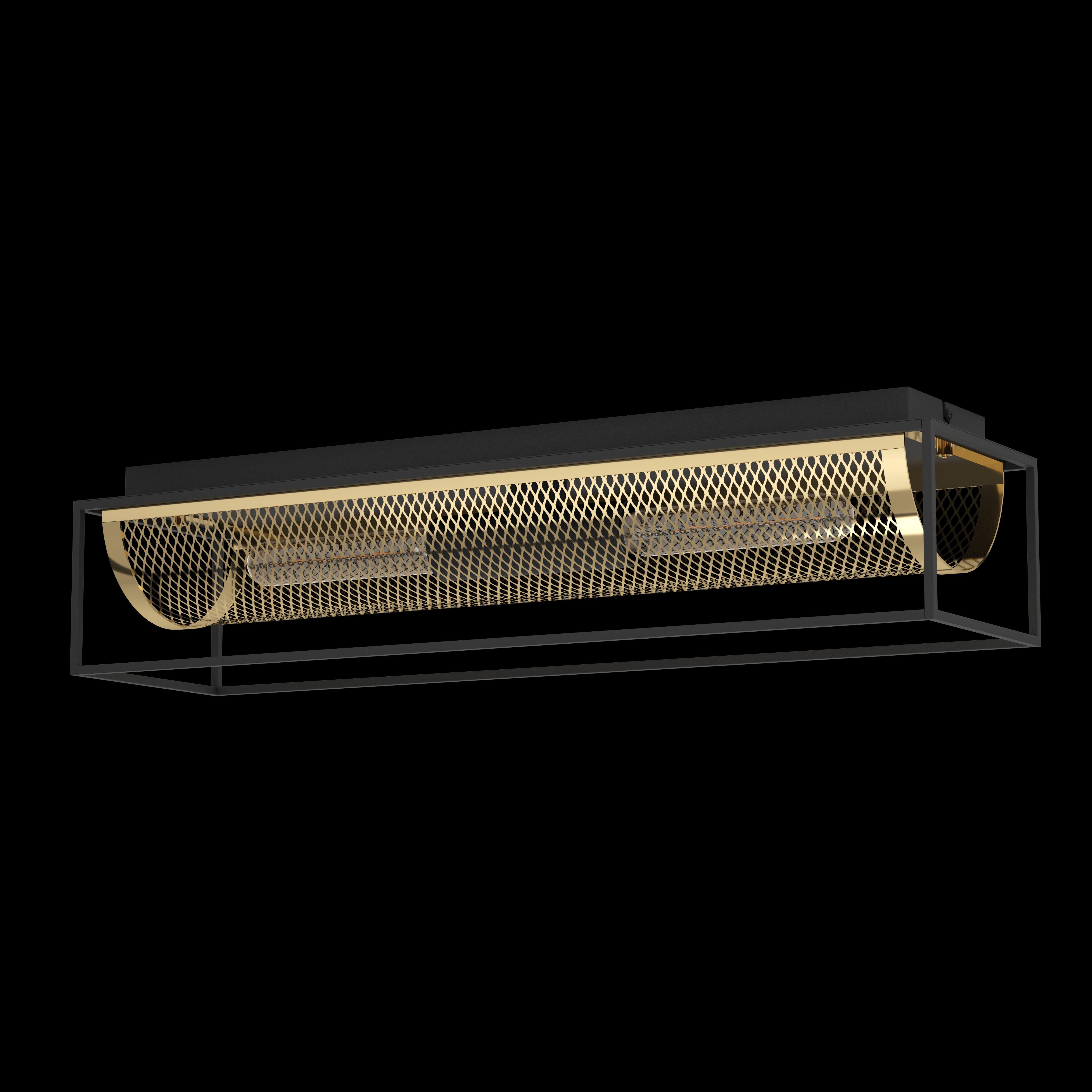 eglo nohales flush gold black metal ceiling light living room image