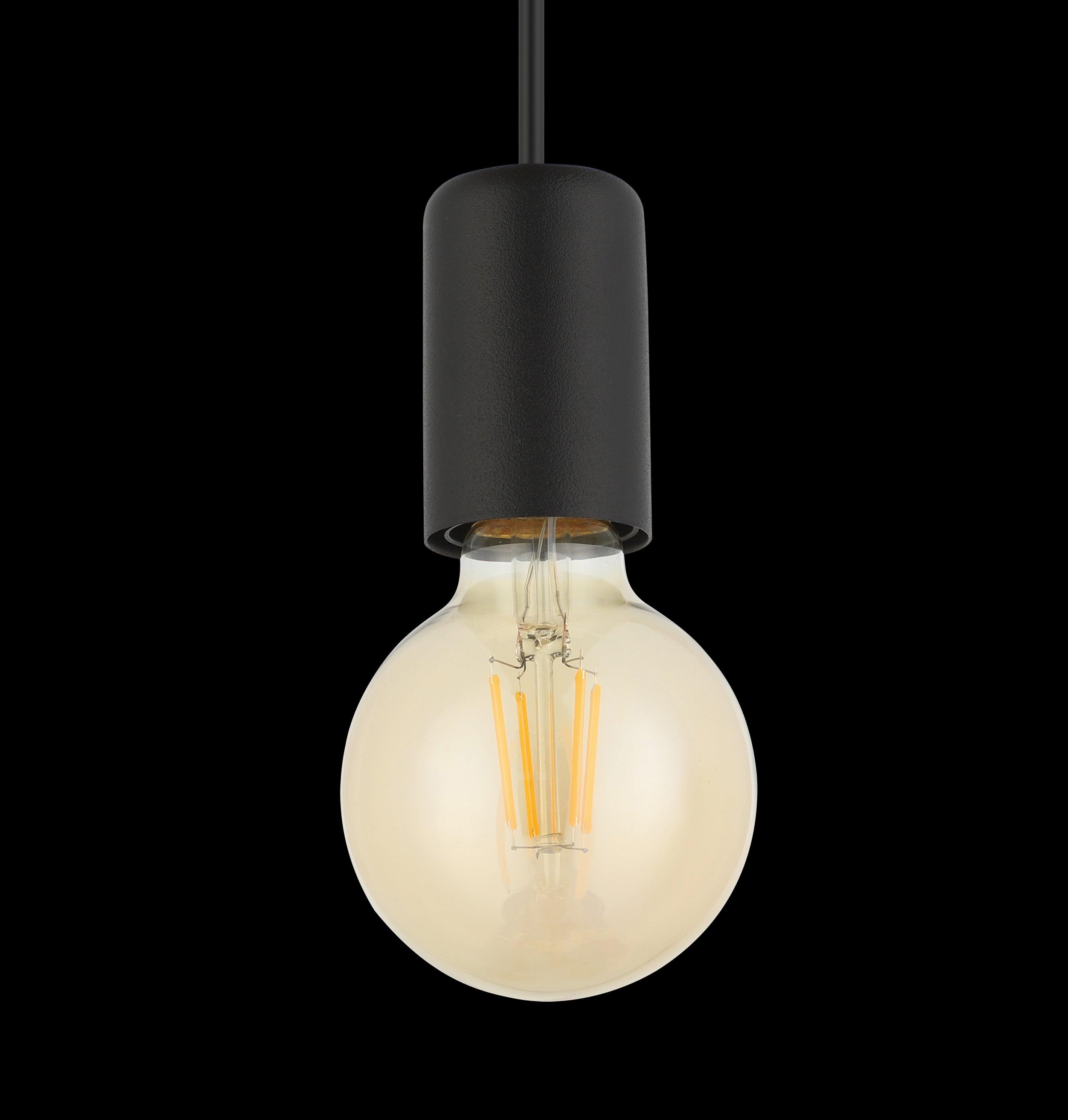 eglo halkin 4 light black wood ceiling pendant living room close up
