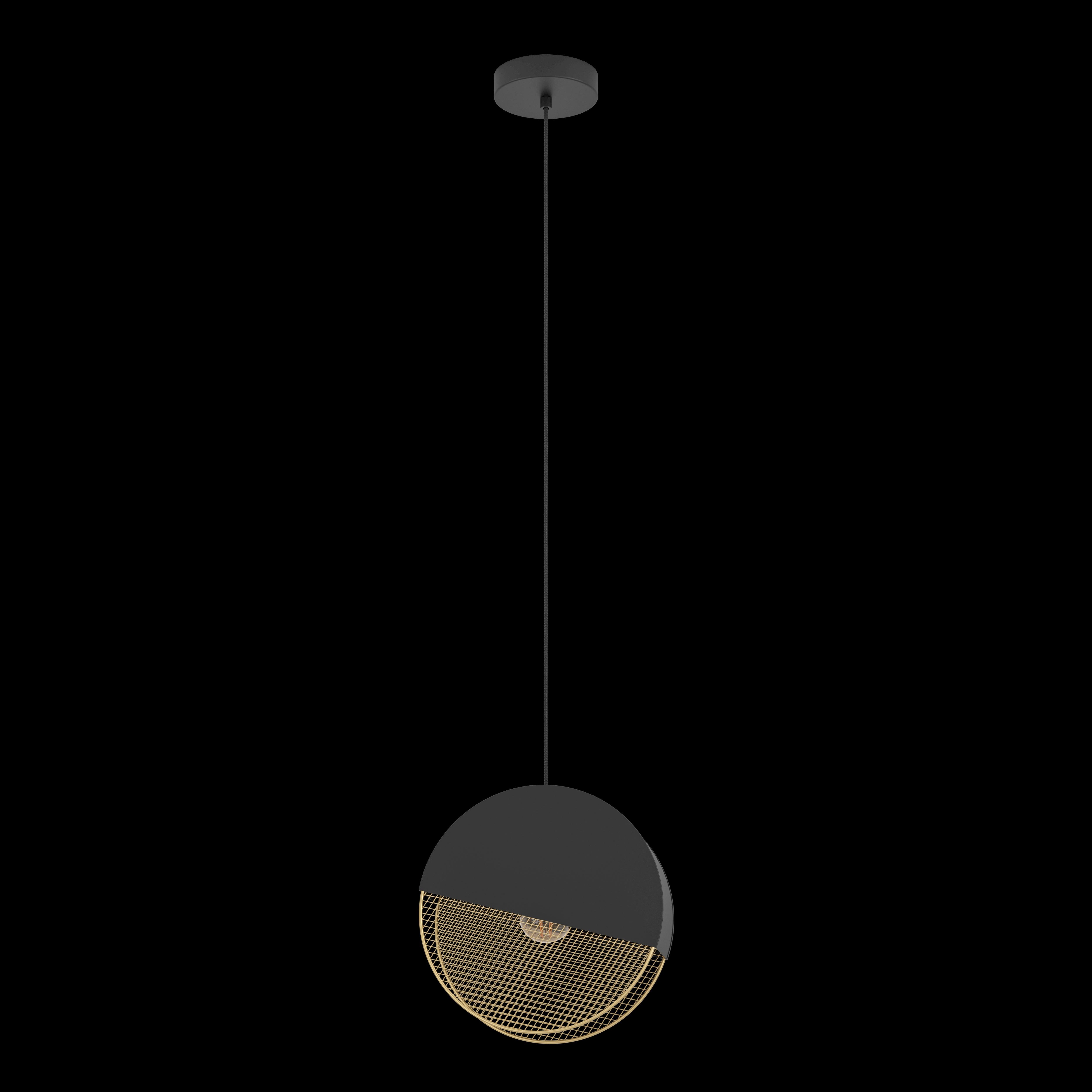 eglo mumbles circular gold mesh black ceiling pendant living room image