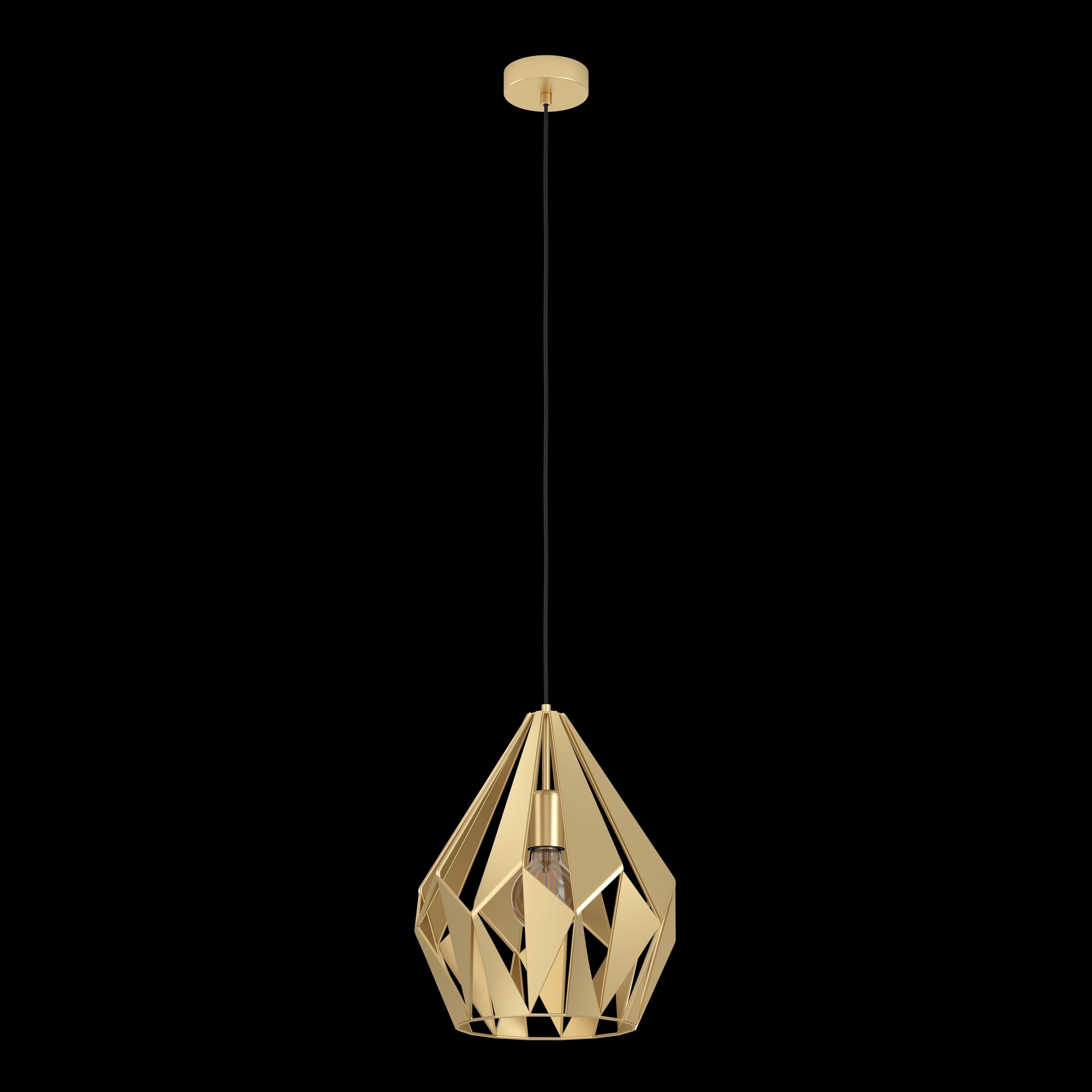 eglo carlton diamond shaped gold ceiling pendant living room image