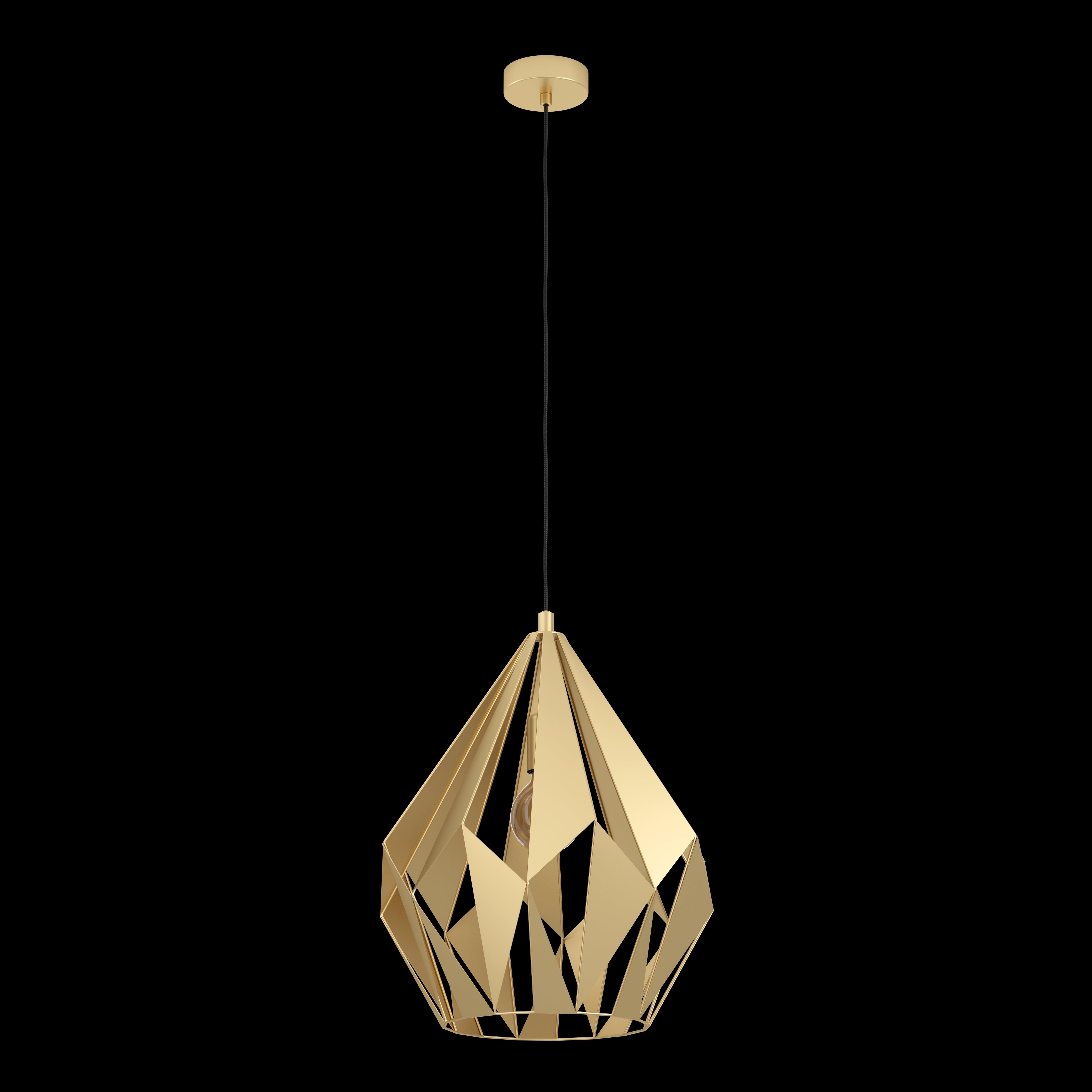eglo carlton gold diamond shaped ceiling pendant light living room image