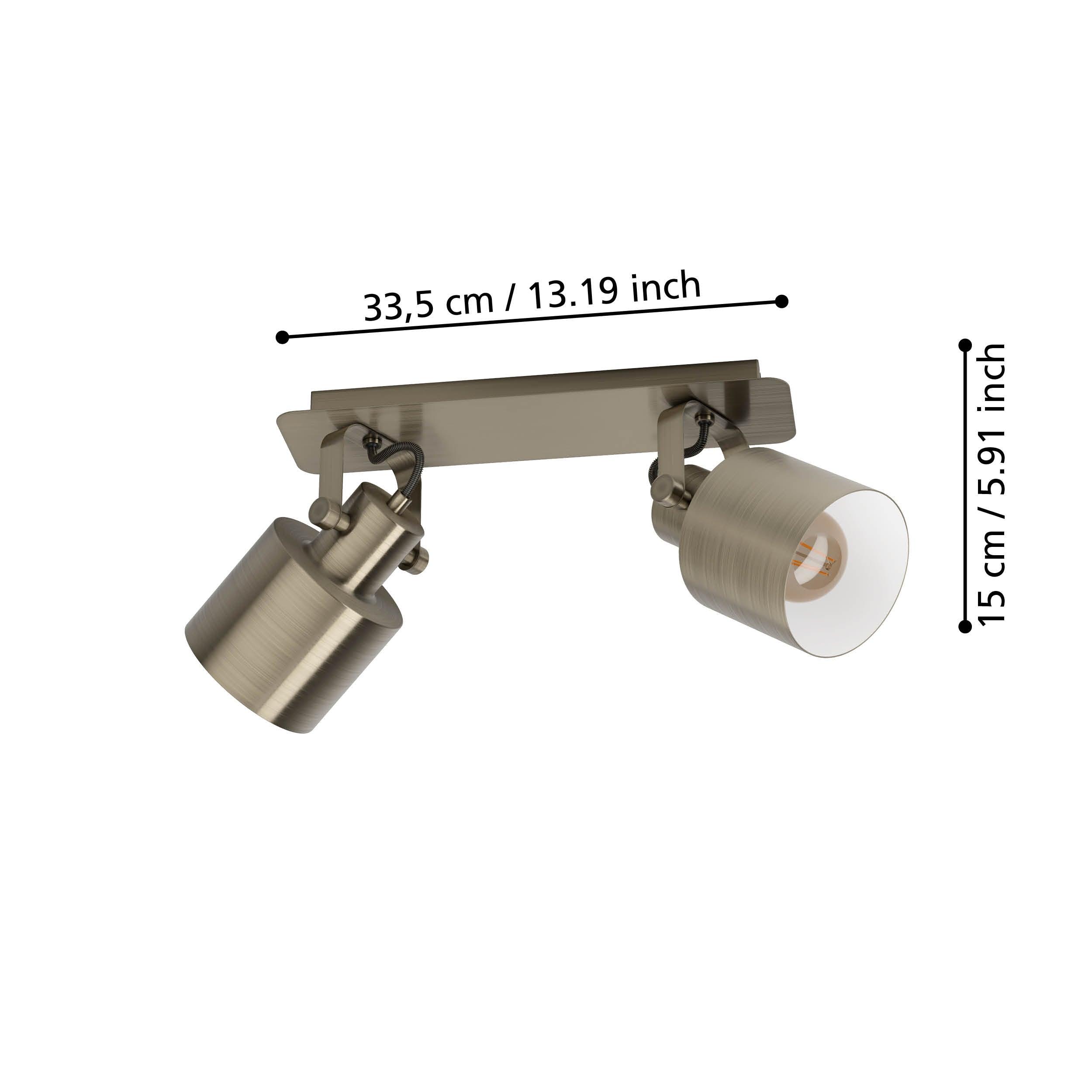 eglo southery gold 2 light bar spotlight Kitchen Lighting Close Up