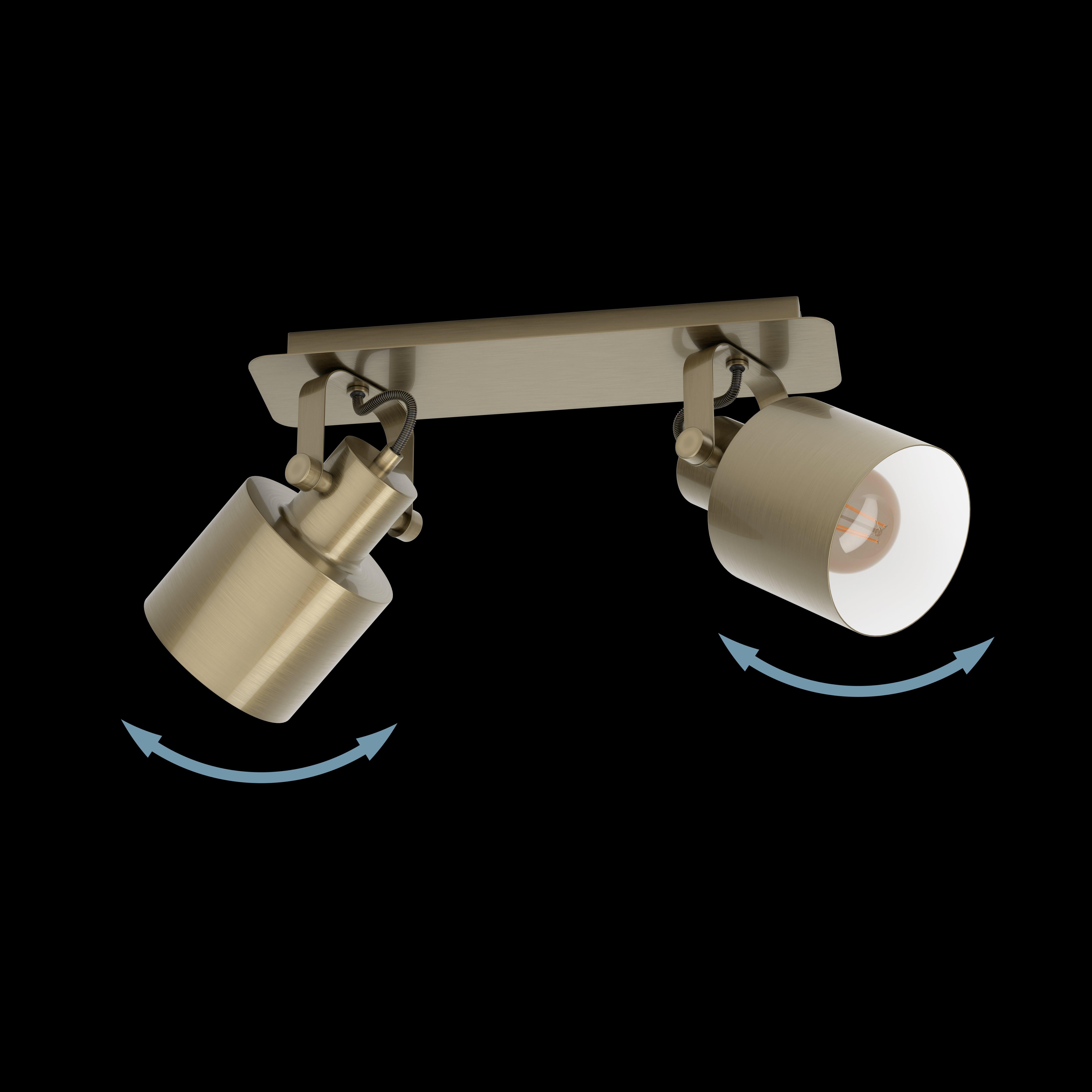 eglo southery gold 2 light bar spotlight kitchen lighting 