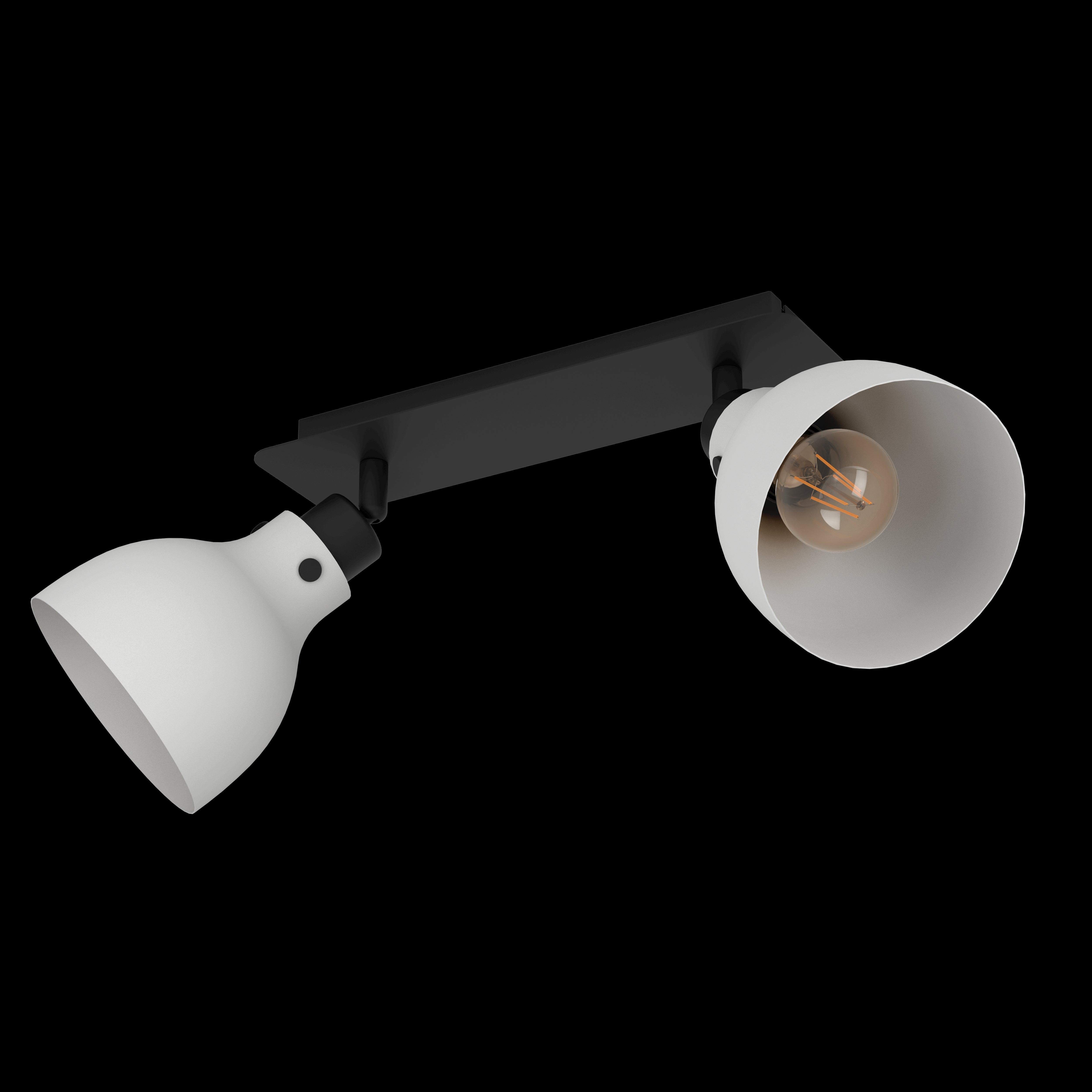 eglo matlock black grey 2 light bar spotlight living room image