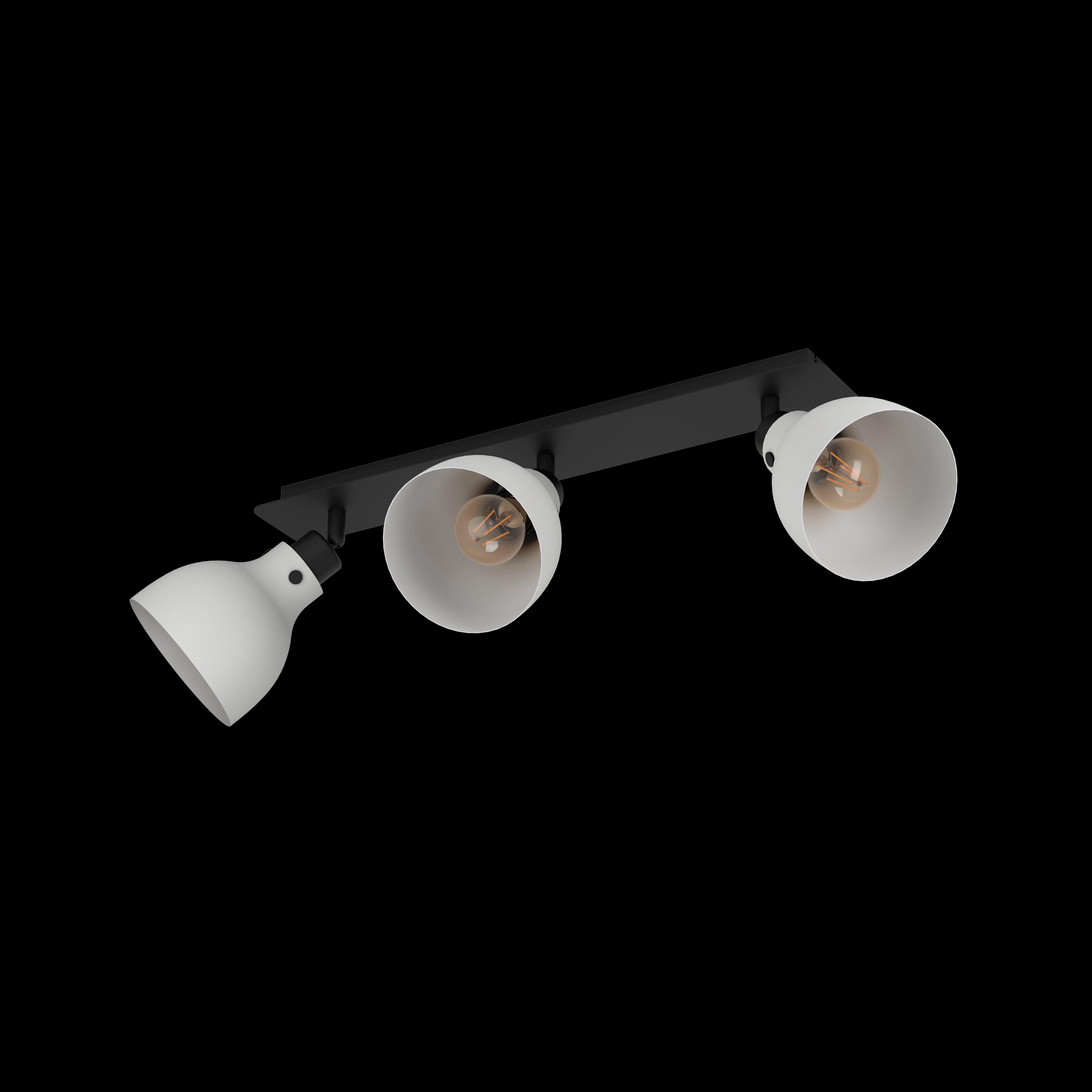 eglo matlock black grey 3 light bar spotlight living room image