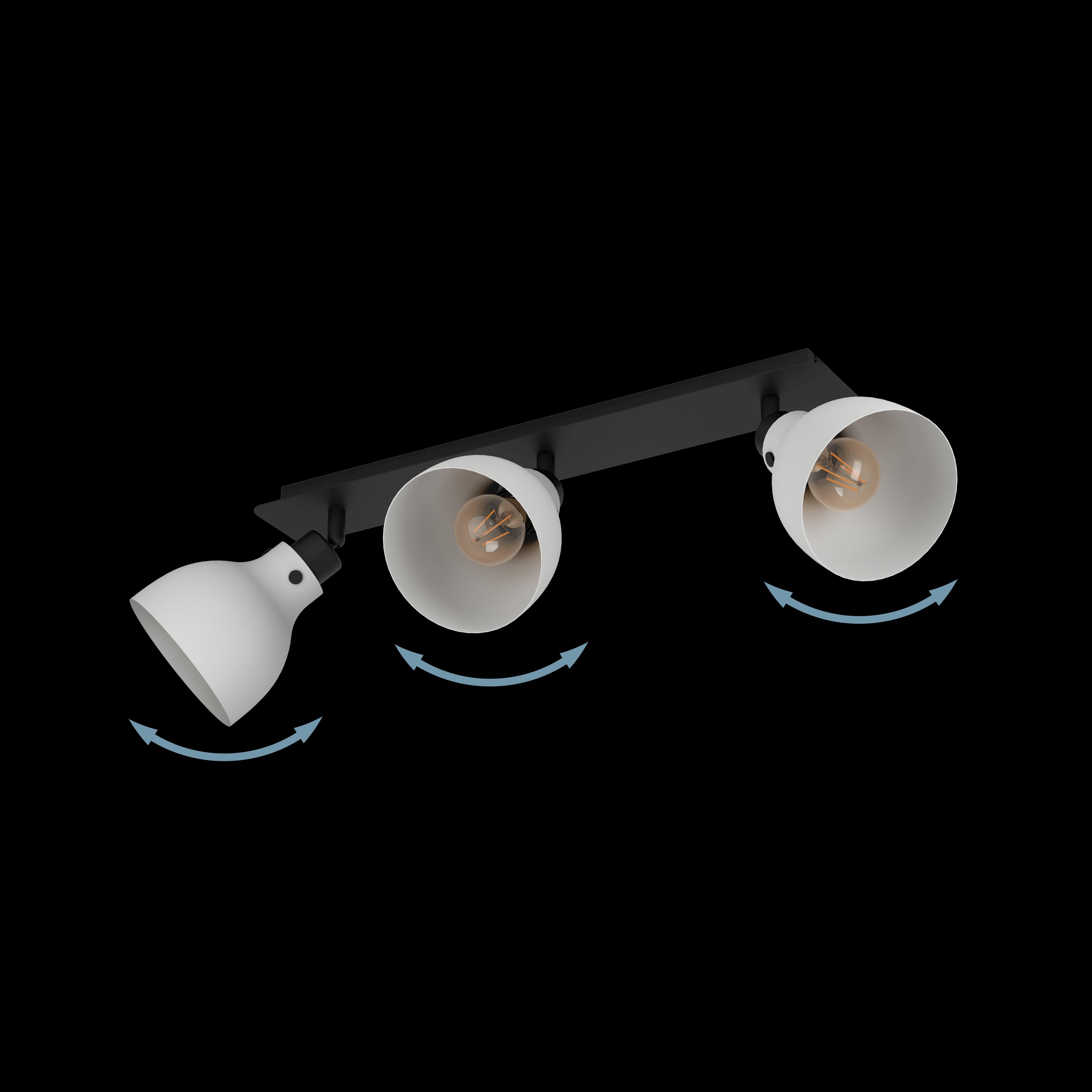eglo matlock black grey 3 light bar spotlight kitchen lighting 