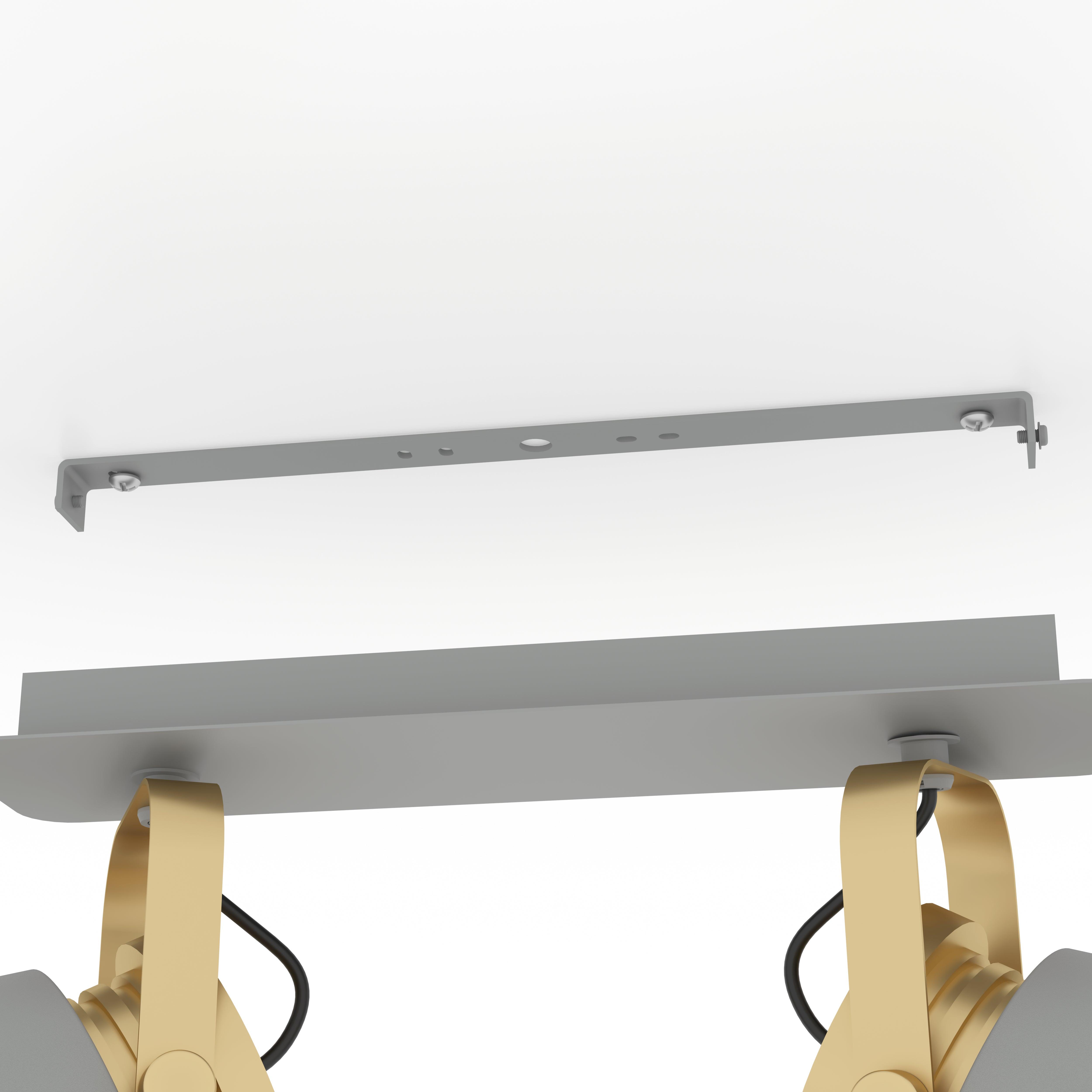 eglo twicken grey gold 2 light bar spotlight Kitchen Lighting Close Up