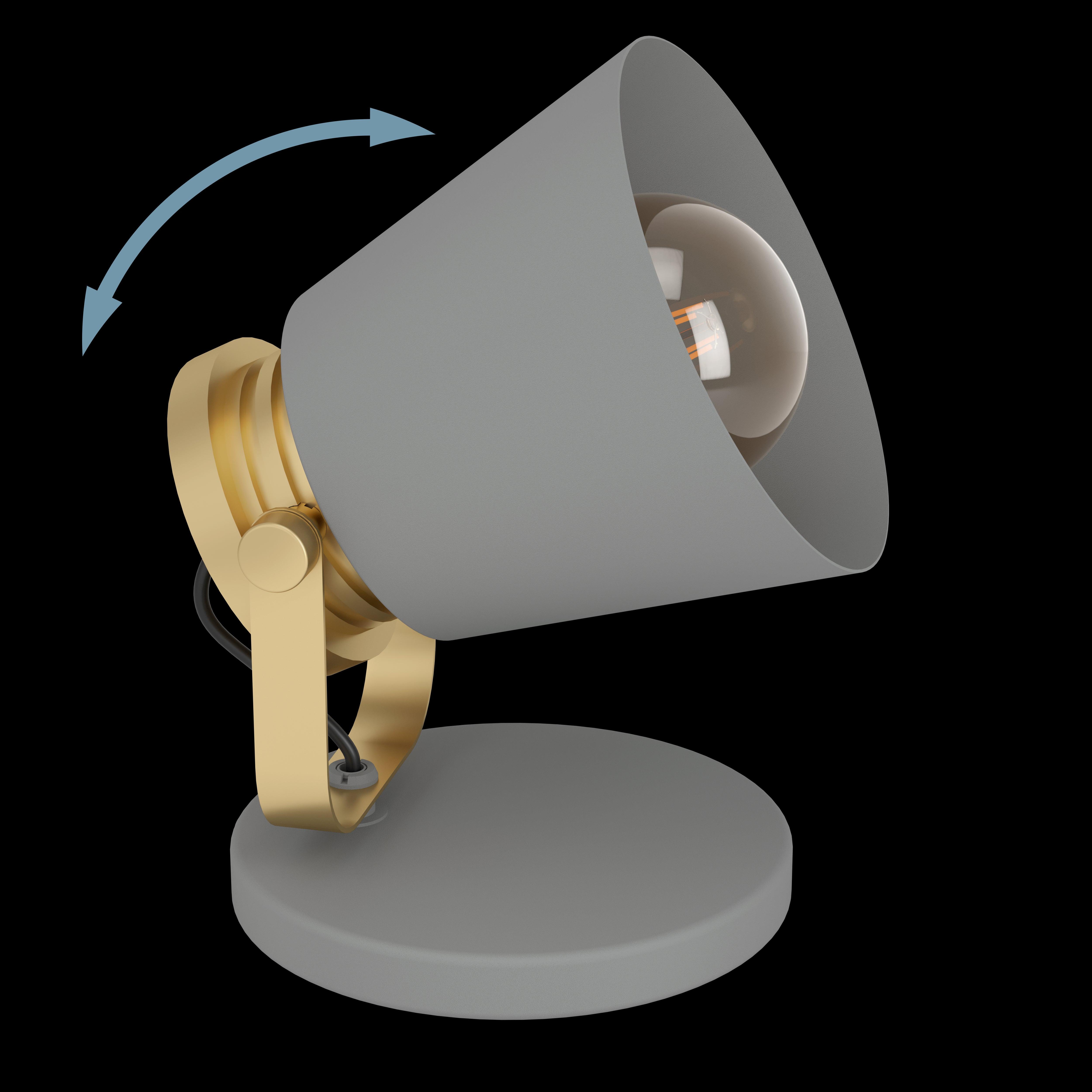 eglo twicken grey gold table lamp kitchen lighting 