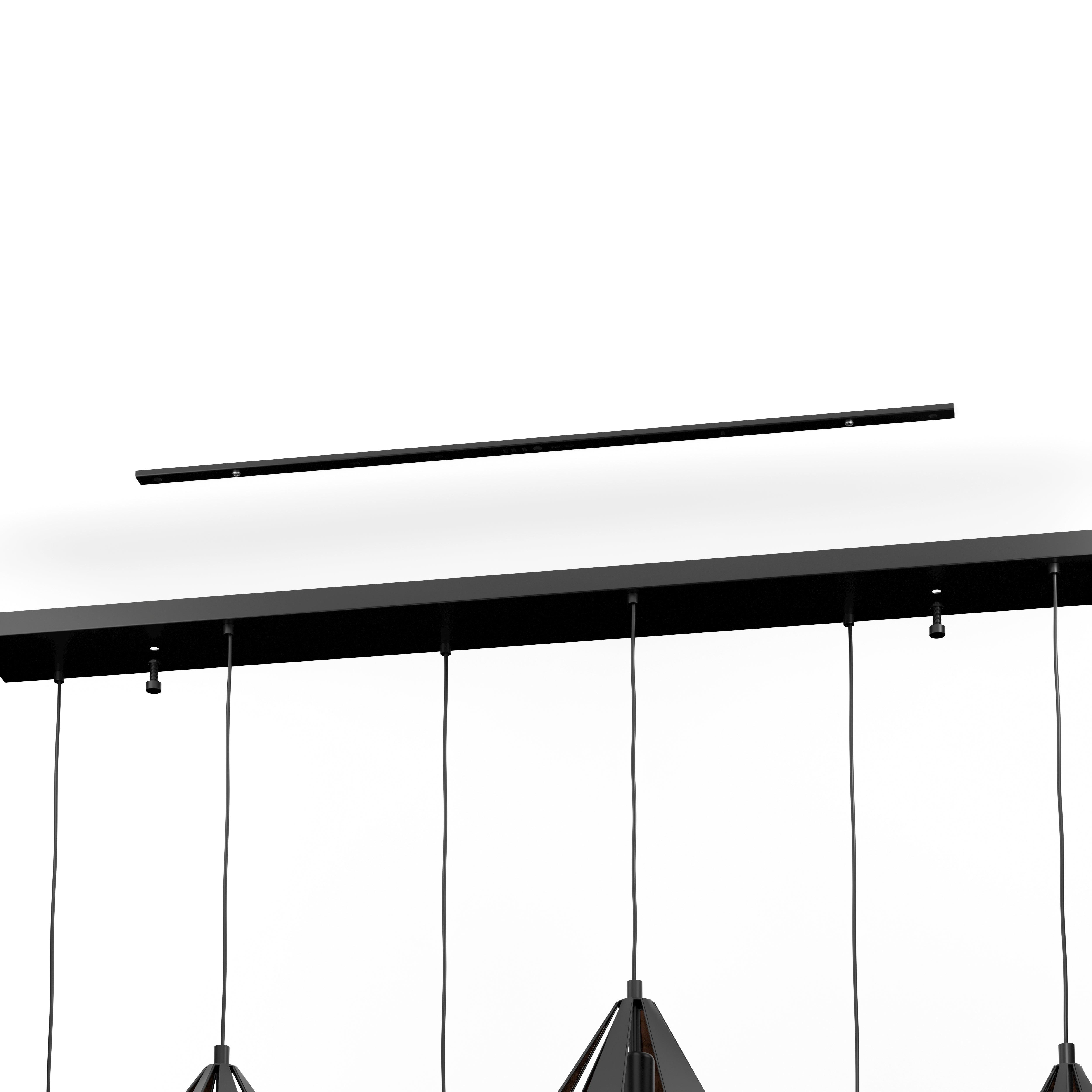 eglo carlton 1 black 6 light bar ceiling pendant kitchen lighting 