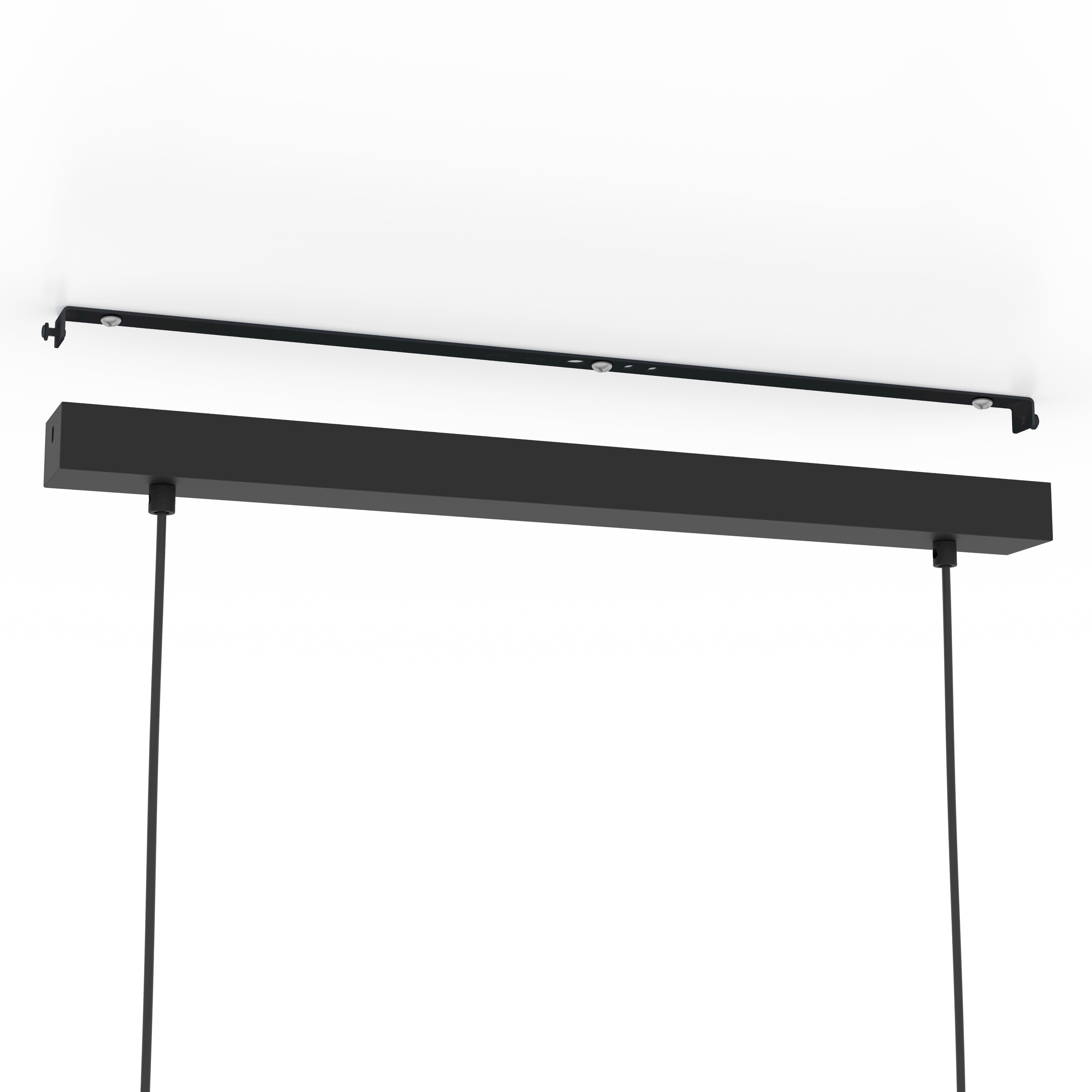 eglo plimsoll black 4 light bar ceiling pendant Kitchen Lighting Close Up