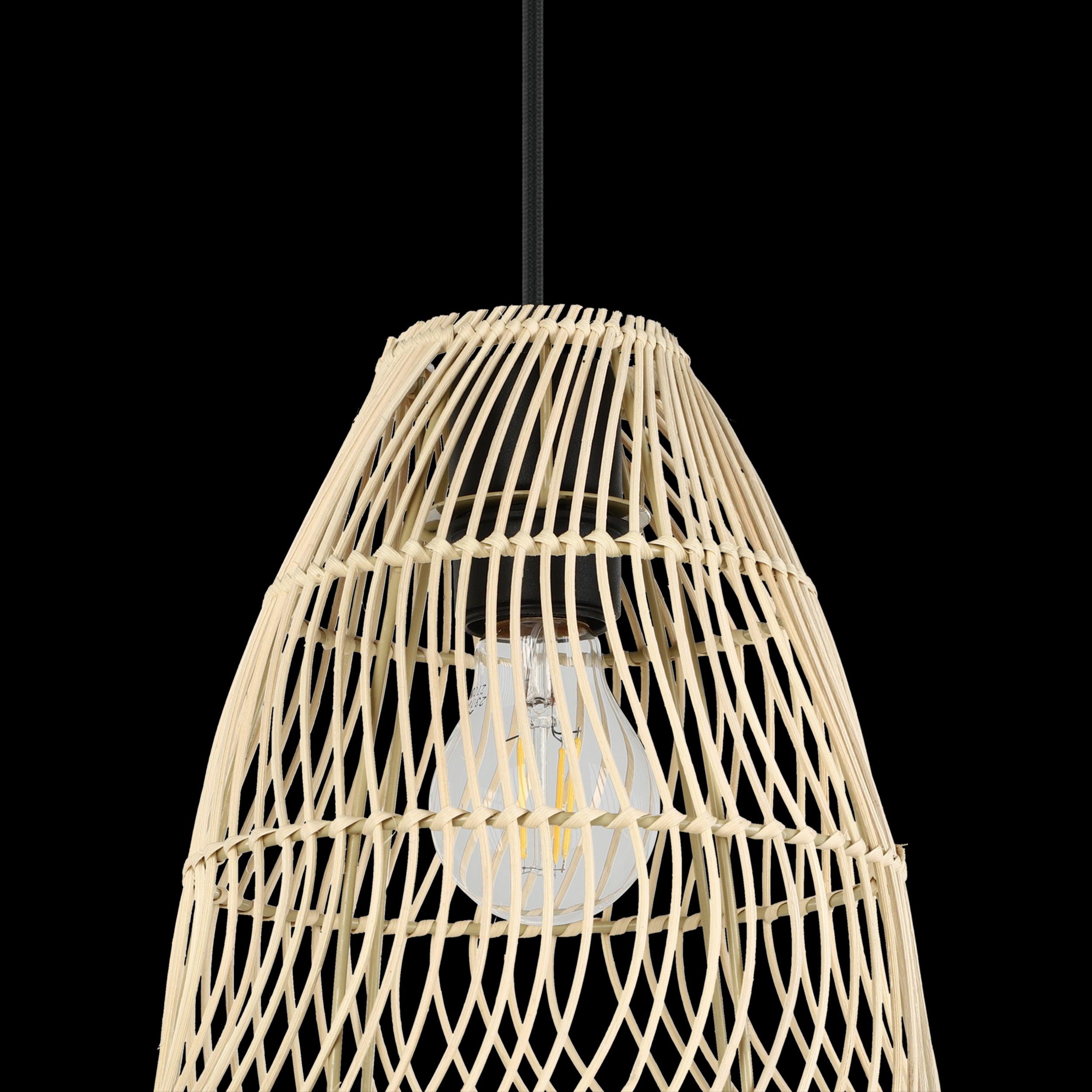 eglo ayesgarth 3 light rattan wicker lamp shade ceiling pendant kitchen lighting 