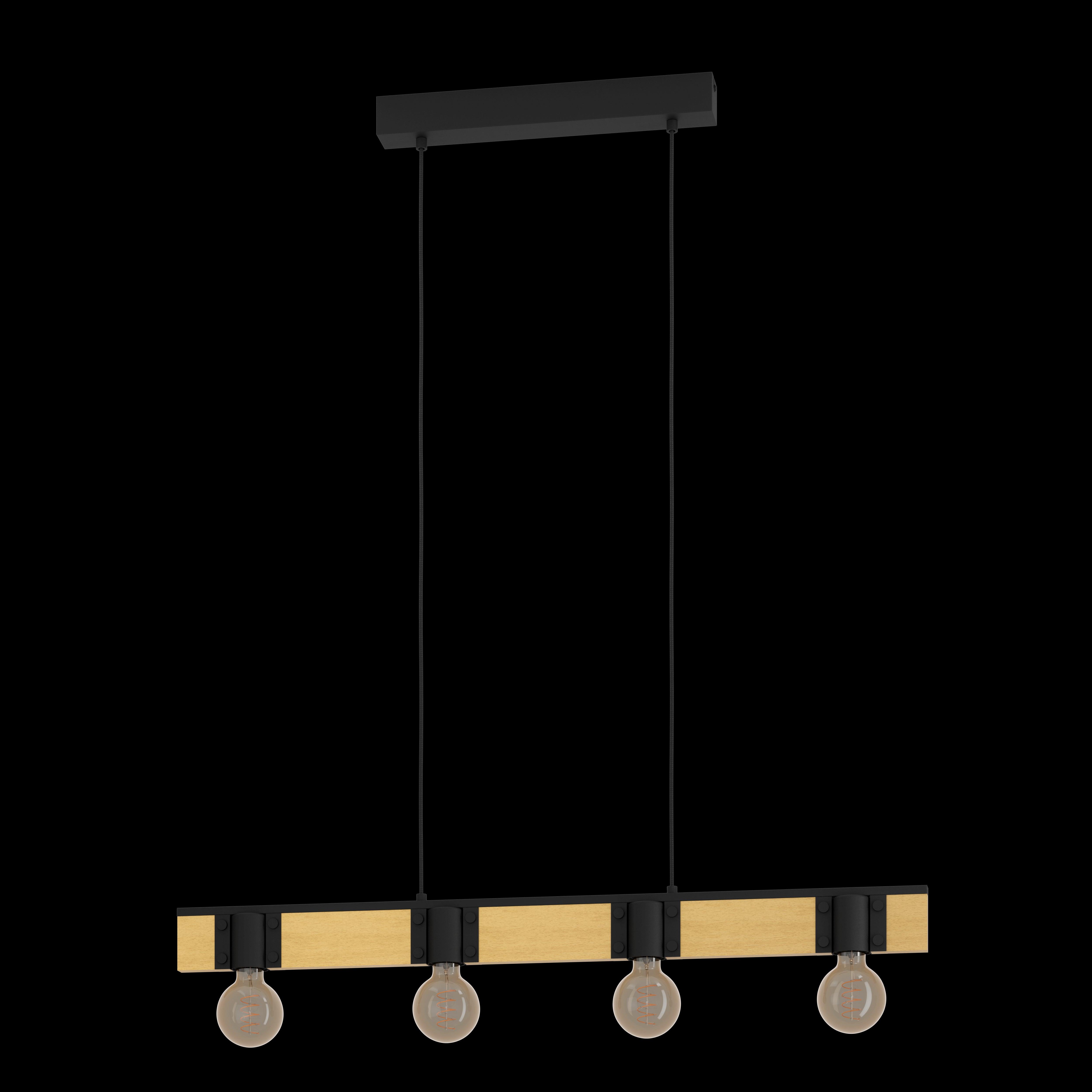eglo bailrigg black wood bar ceiling pendant kitchen lighting 