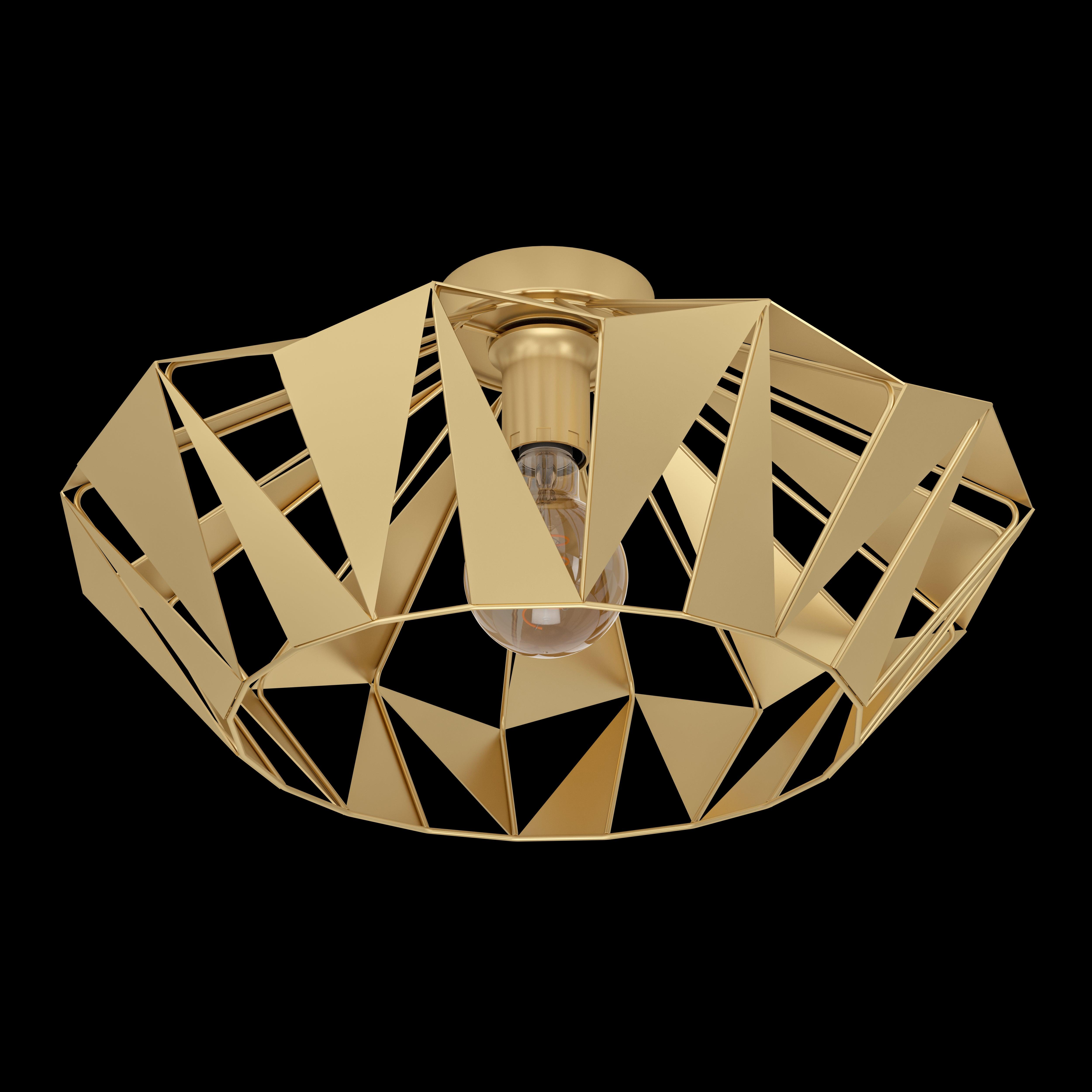 eglo carlton gold flush ceiling light living room image