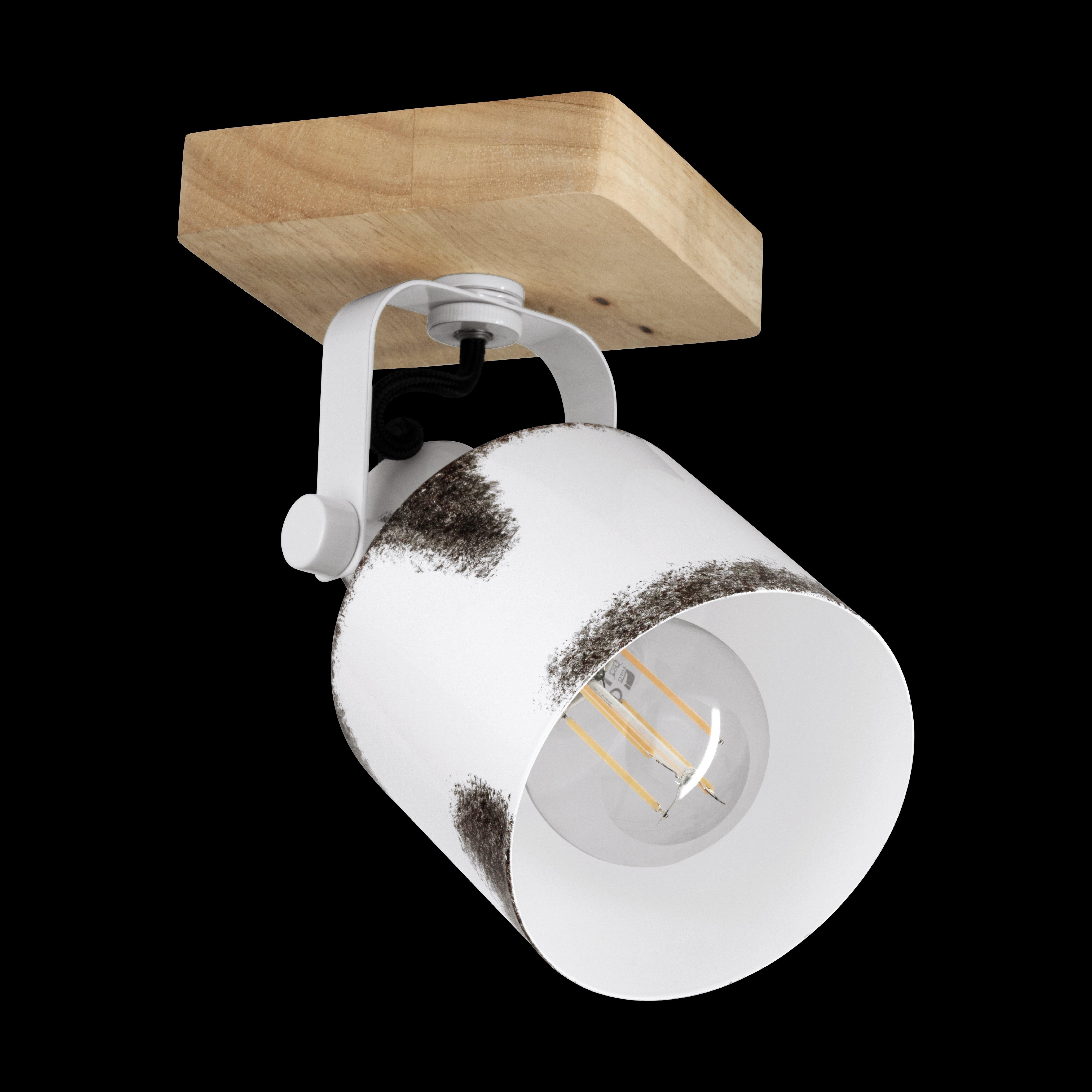 eglo kilburn wood white wall spotlight