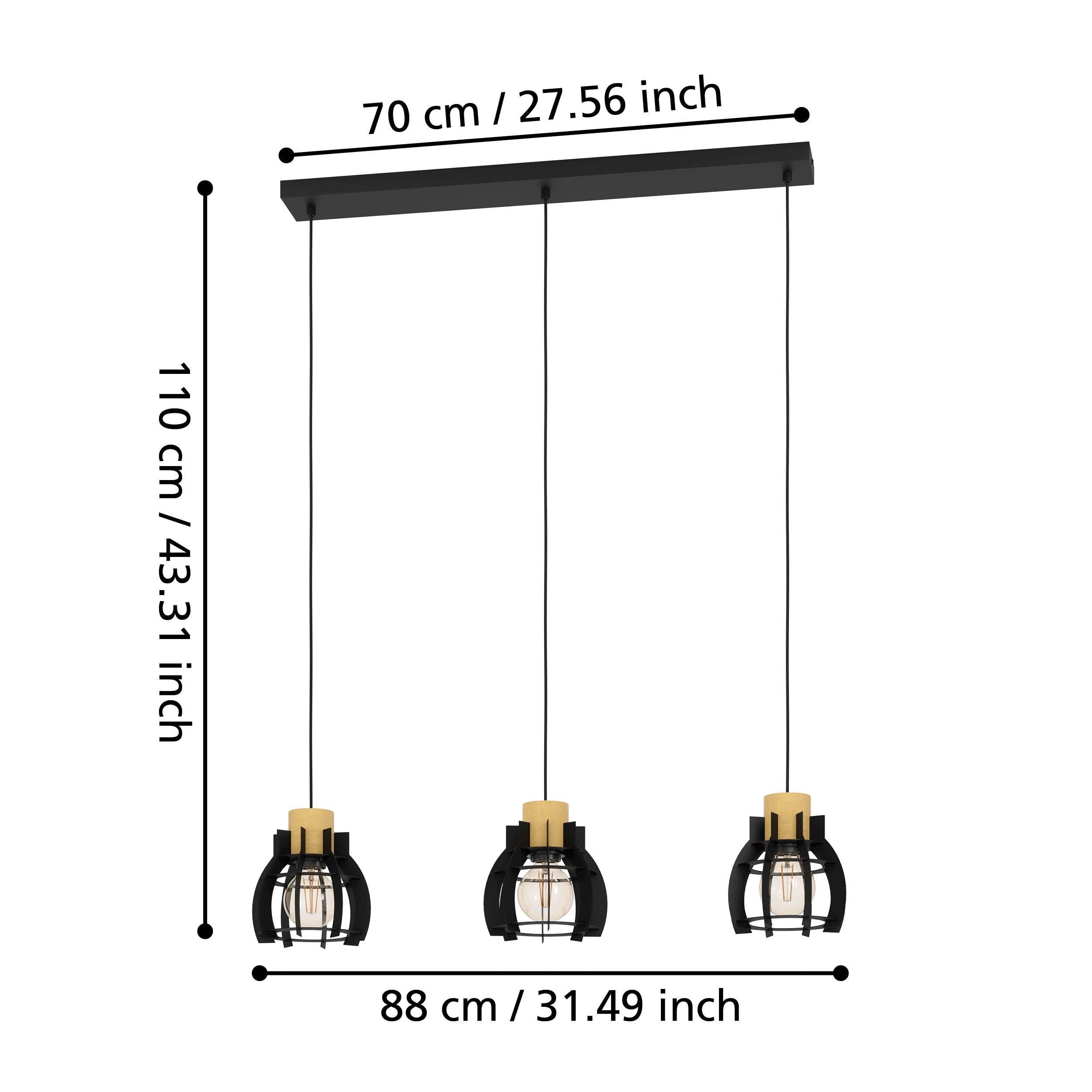 eglo stillington 1 flat black steel wood ceiling pendant kitchen lighting 
