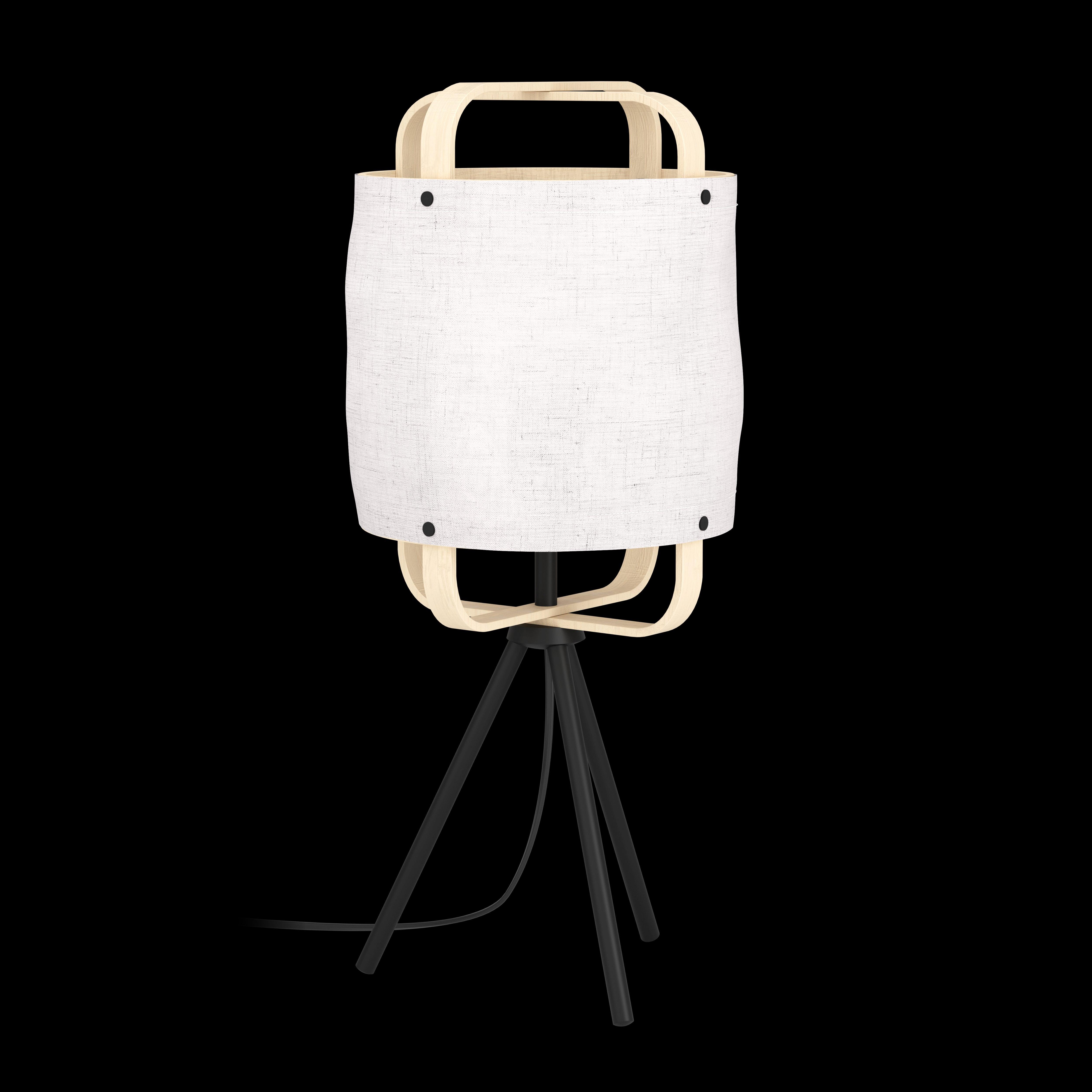 eglo surfleet bamboo linen tripod table lamp living room close up