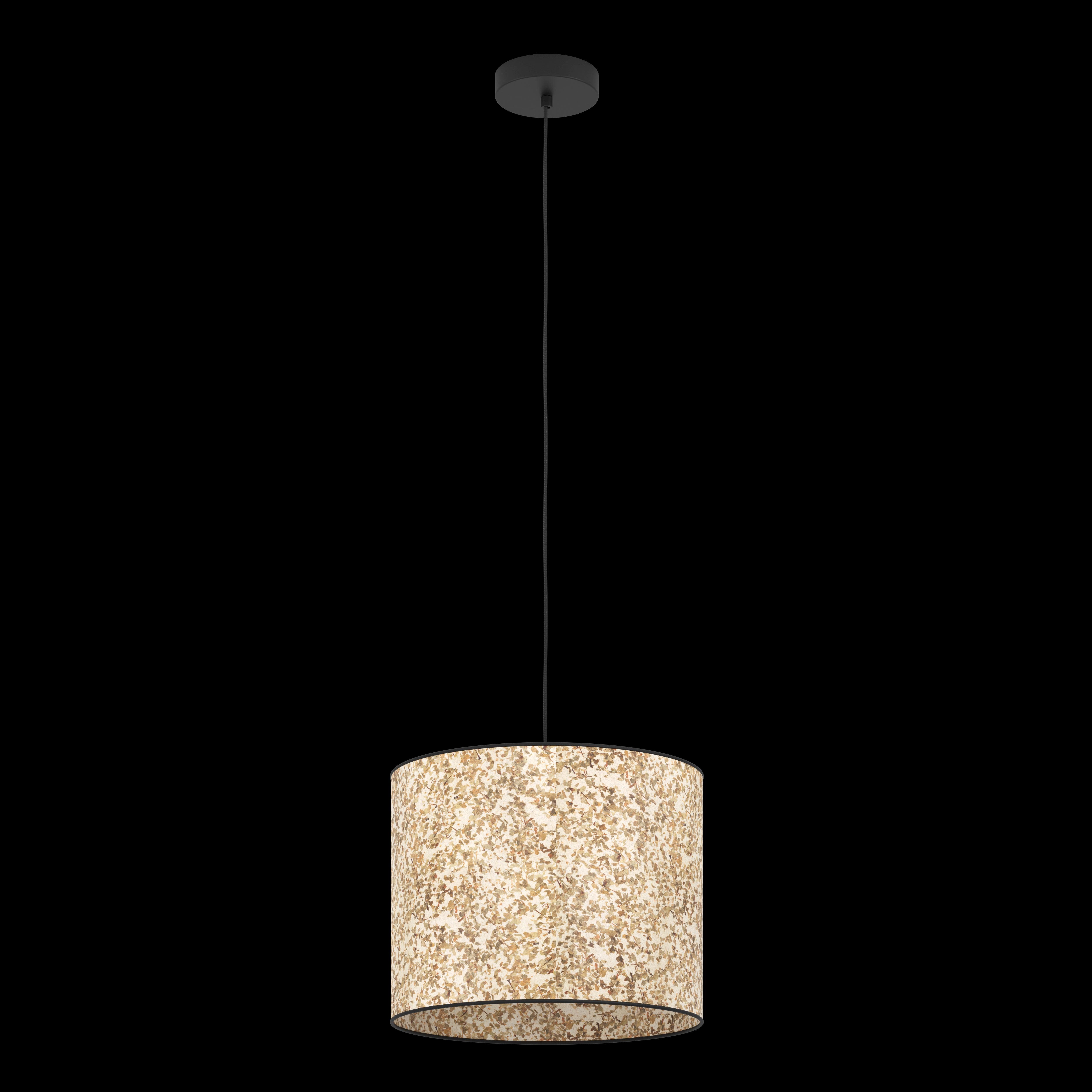 eglo butterburn birch leave fabric ceiling pendant living room close up