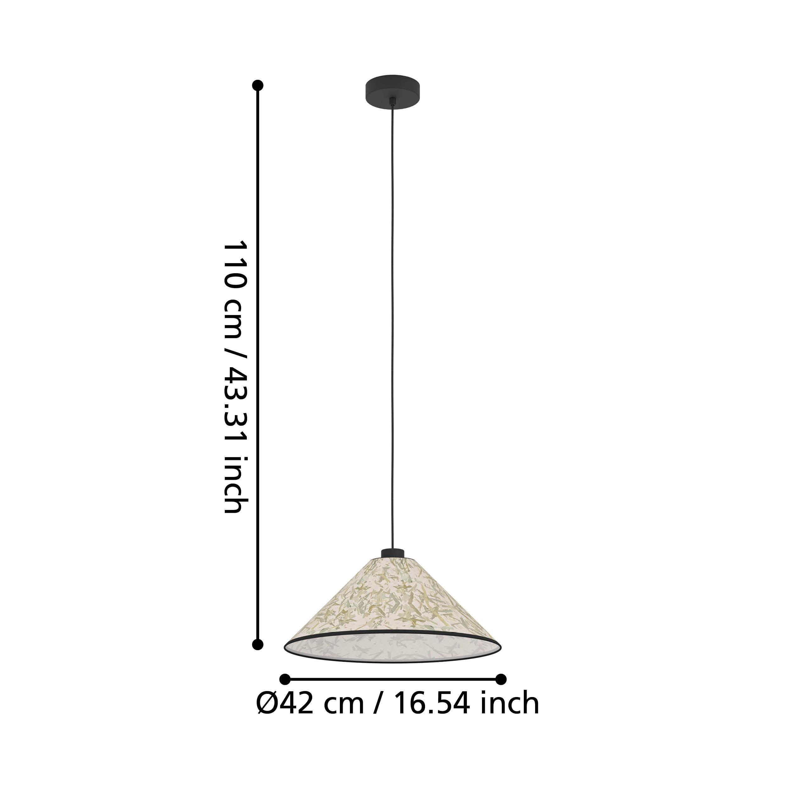 eglo oxpark bamboo leave fabric ceiling pendant kitchen lighting 