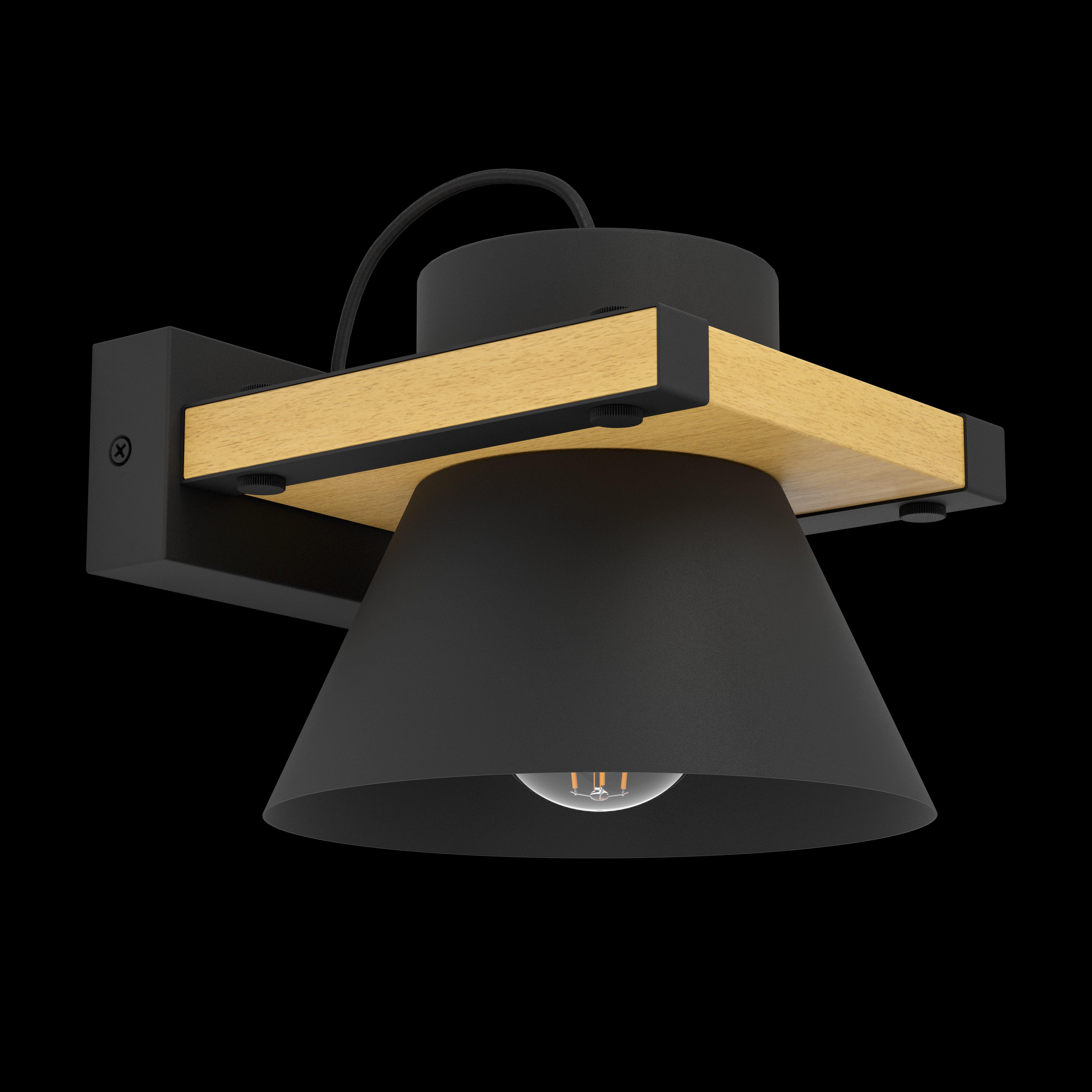 eglo maccles light wood black wall light living room image