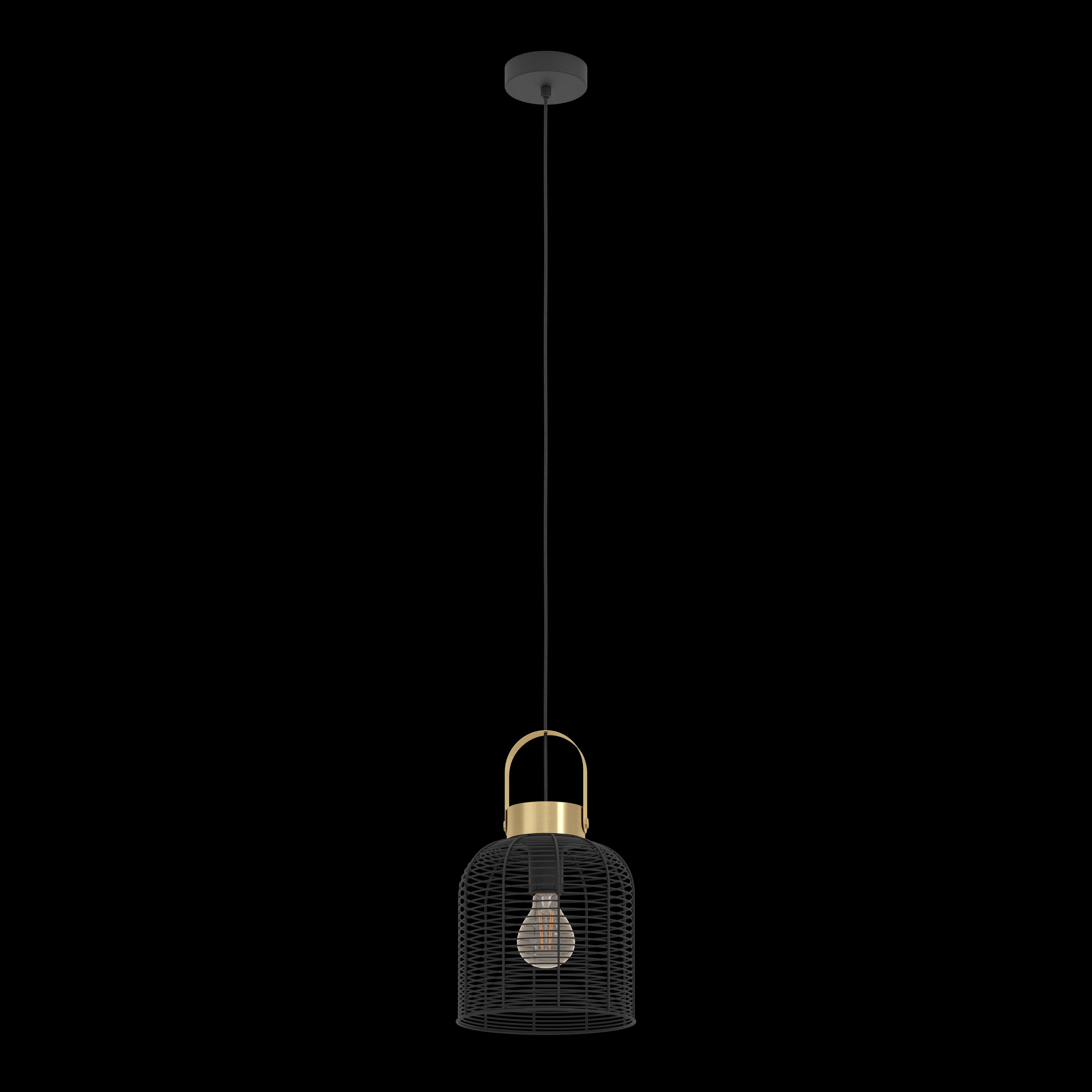 eglo roundham brass black steel wire ceiling pendant kitchen lighting 