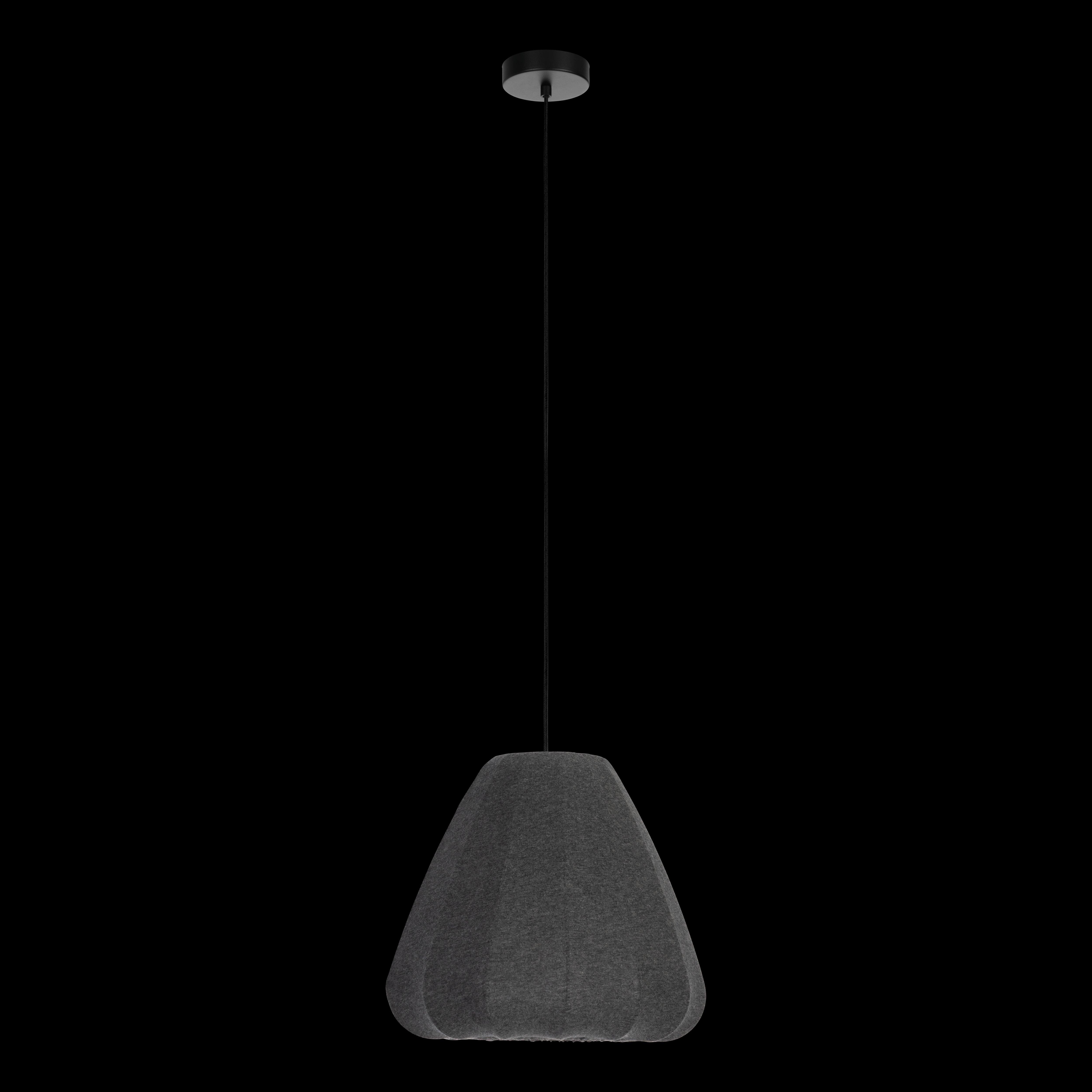 eglo barlaston black grey fabric ceiling pendant