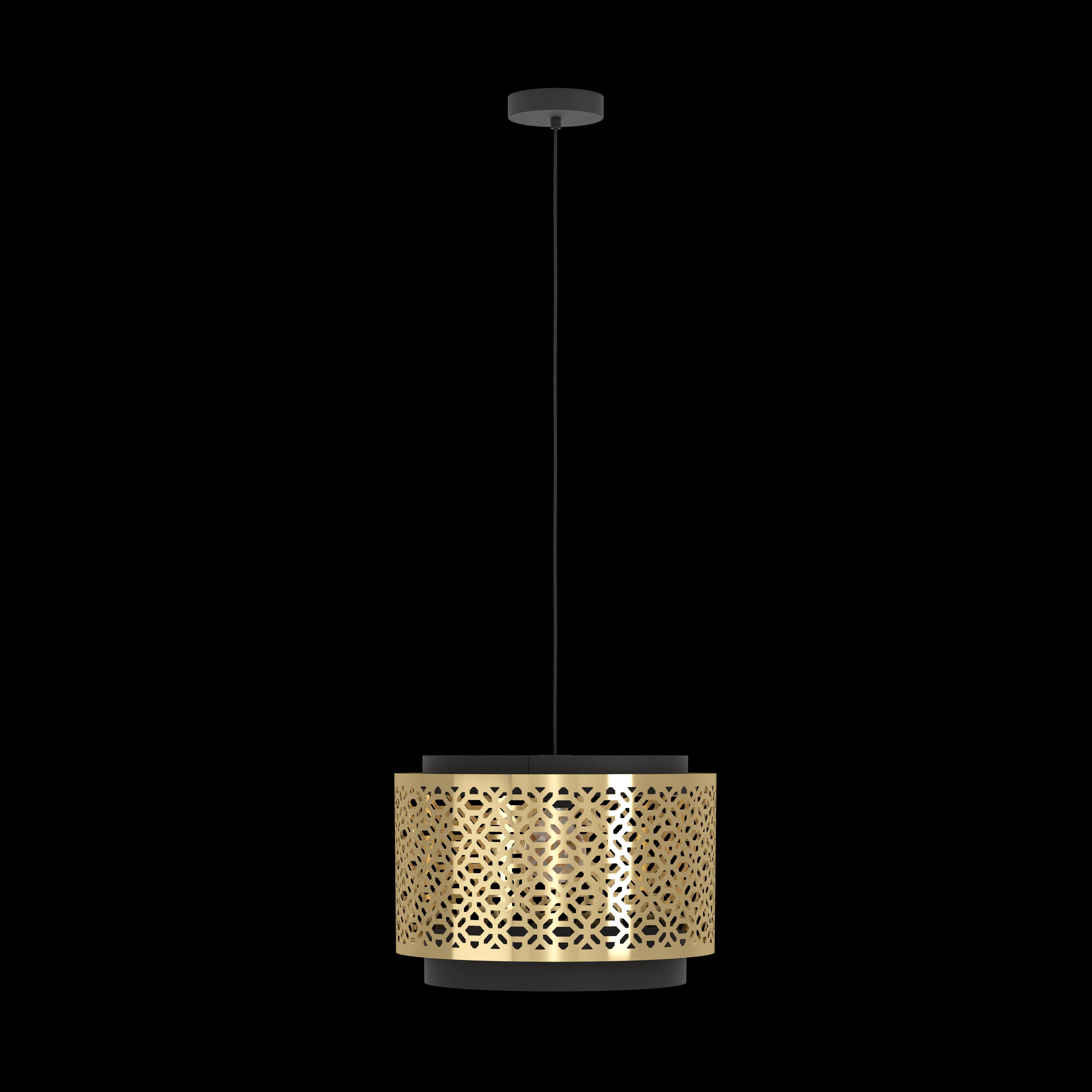 eglo sandbach gold black round ceiling pendant living room image