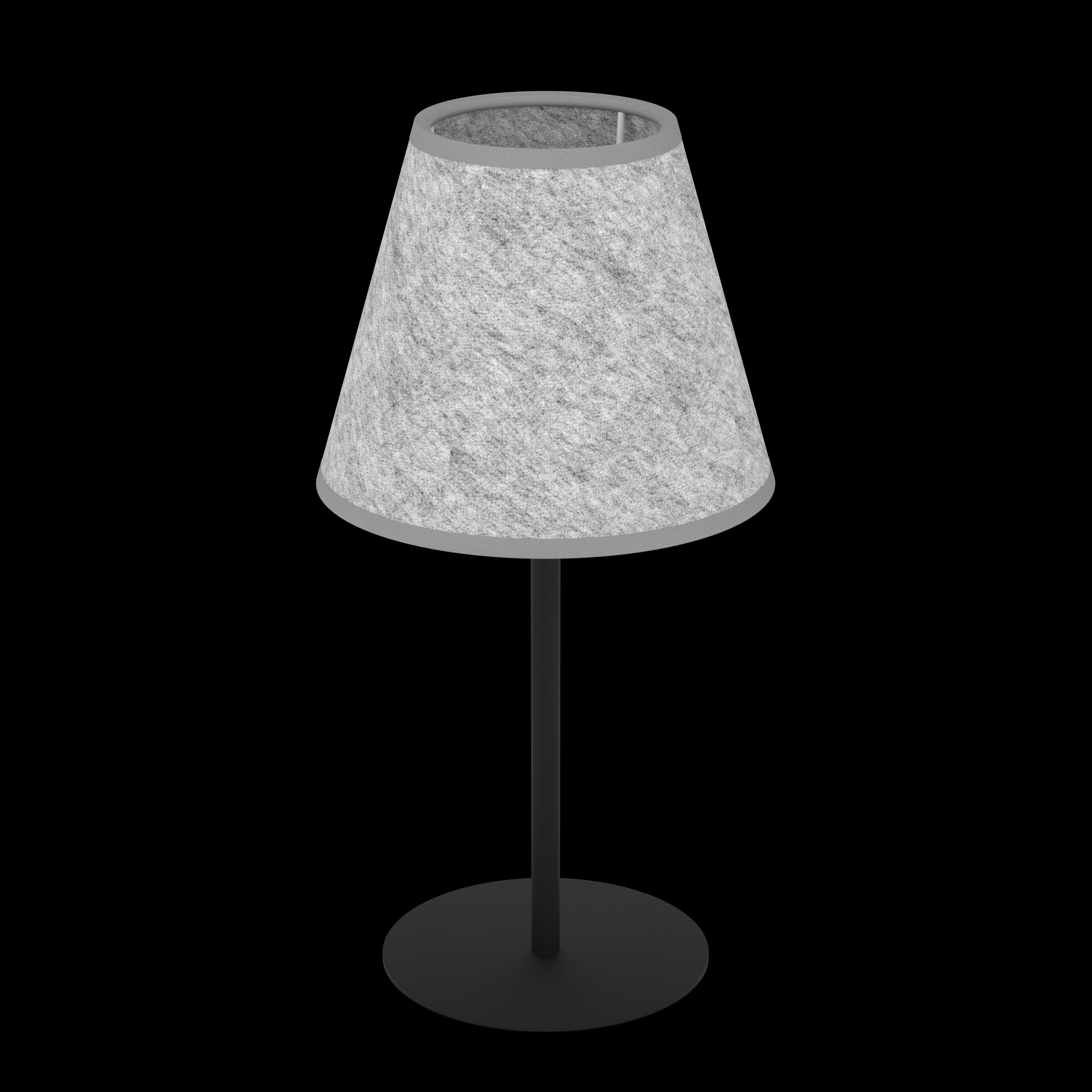 eglo alsager black table lamp grey felt shade kitchen lighting 
