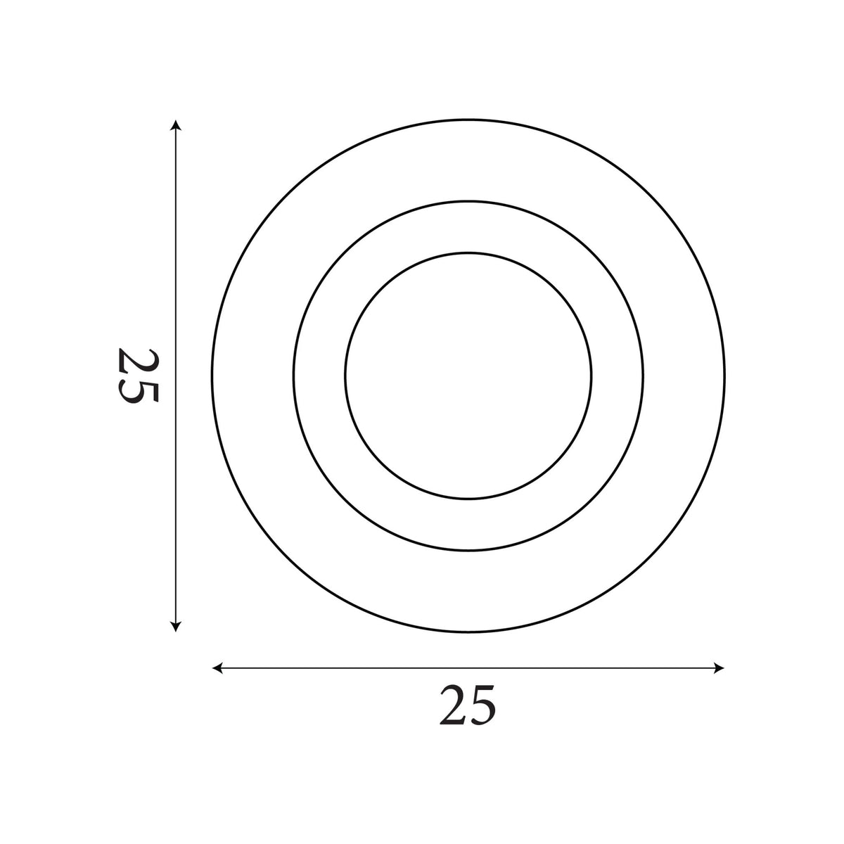 Dimension diagram of the Ringo, Matt Black, Ceiling Light - Colour Changing LED with height and width in cm.