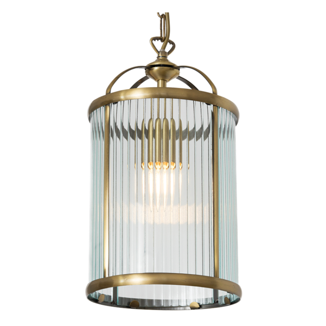 Fern Antique Brass Hallway Ceiling Light