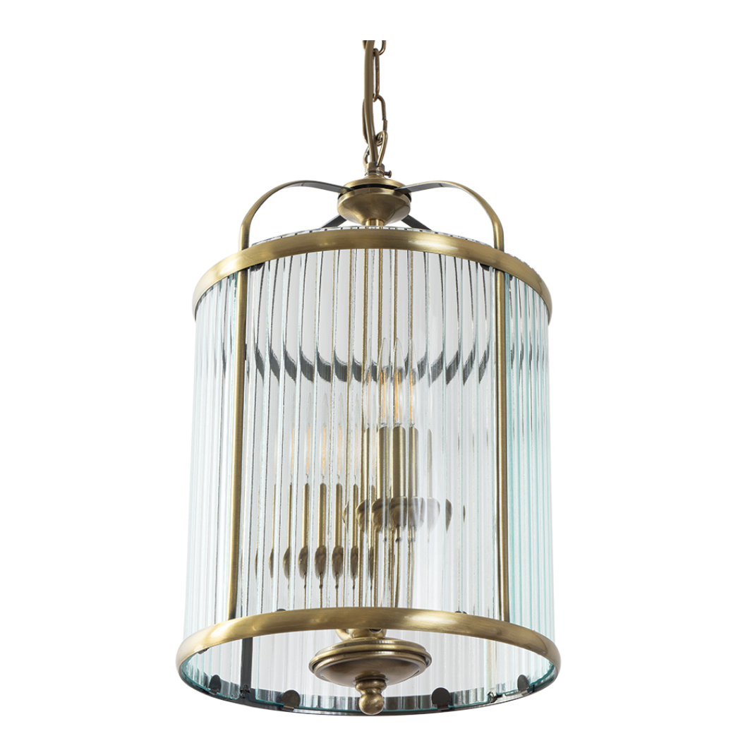 Fern Double Antique Brass Hallway Ceiling Light