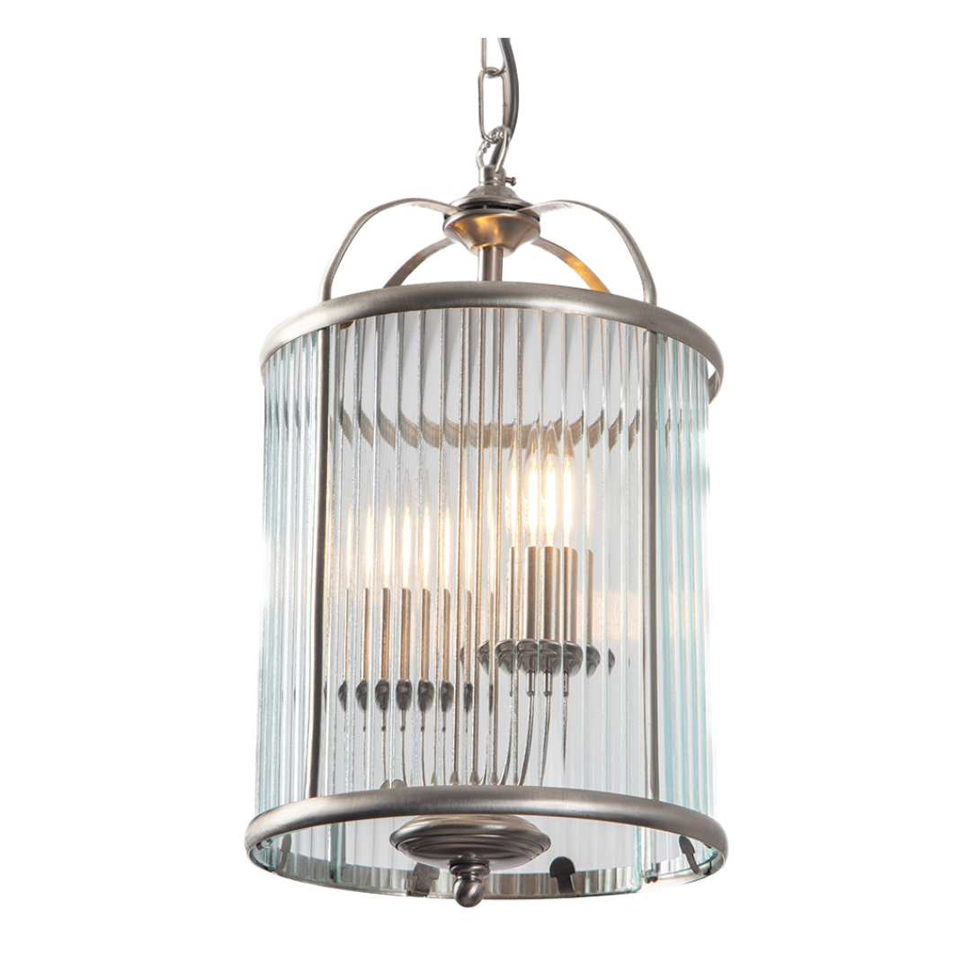 Fern Double Antique Chrome Hallway Ceiling Light