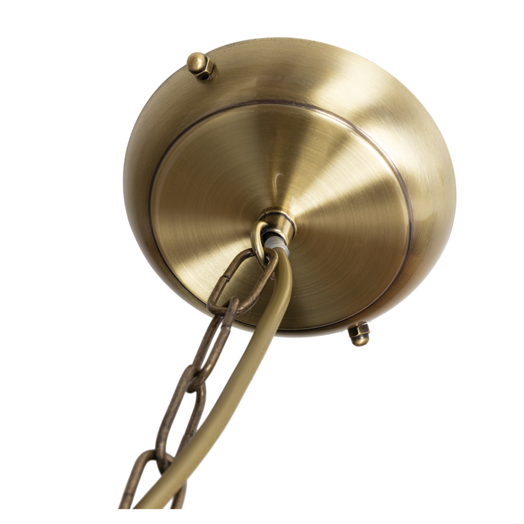 Fern Double Antique Brass Hallway Ceiling Light