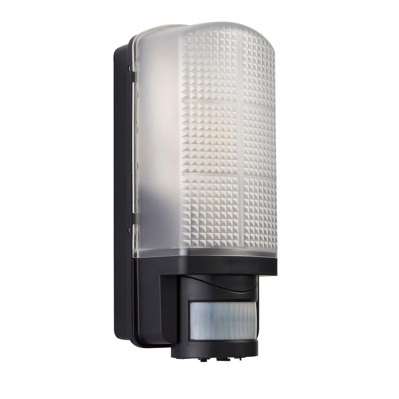 Motion PIR Sensor Outdoor Black Wall Light IP44 60W