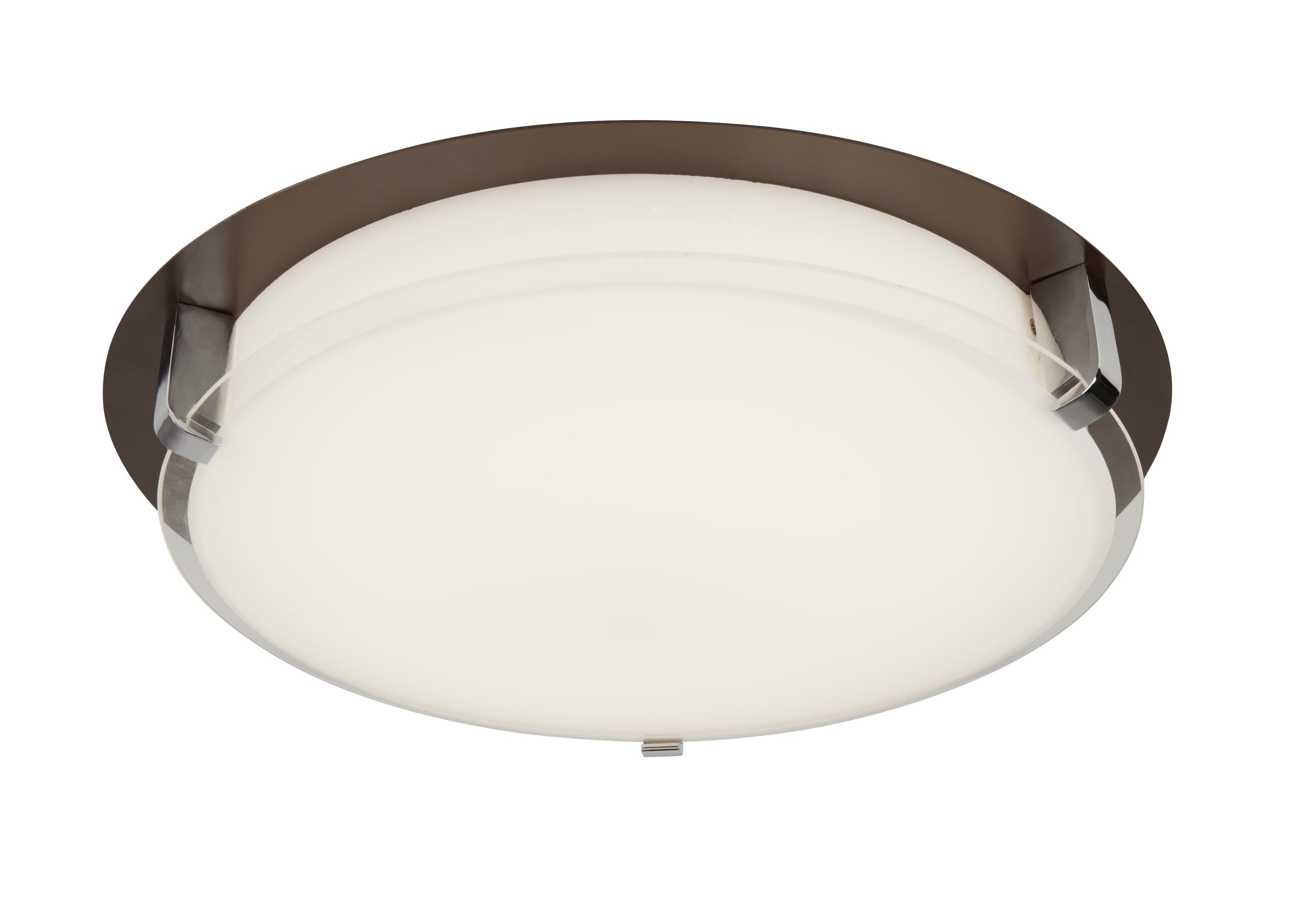 Searchlight Edinburgh Brown LED Flush - Opal Glass Shade