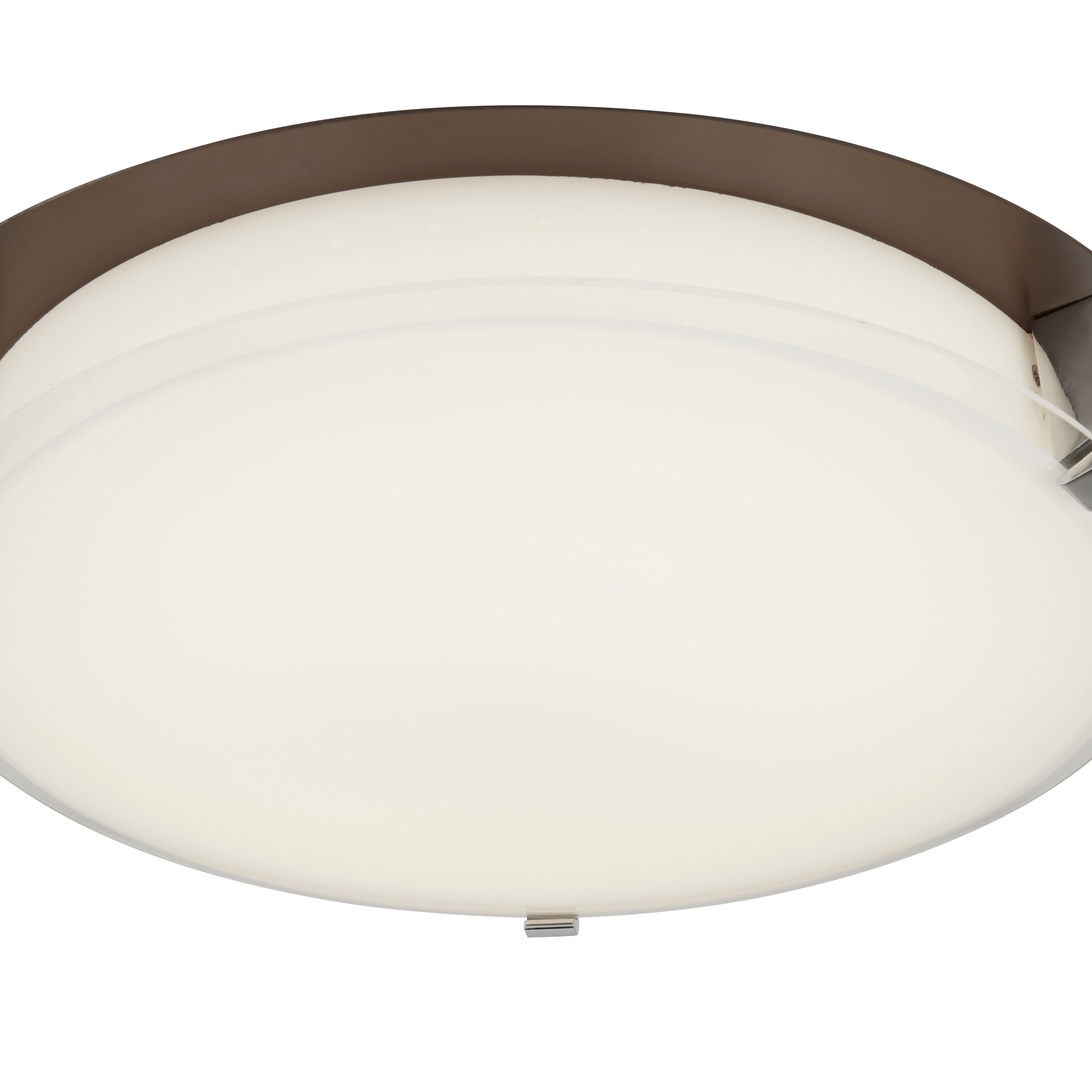 Searchlight Edinburgh Brown LED Flush - Opal Glass Shade