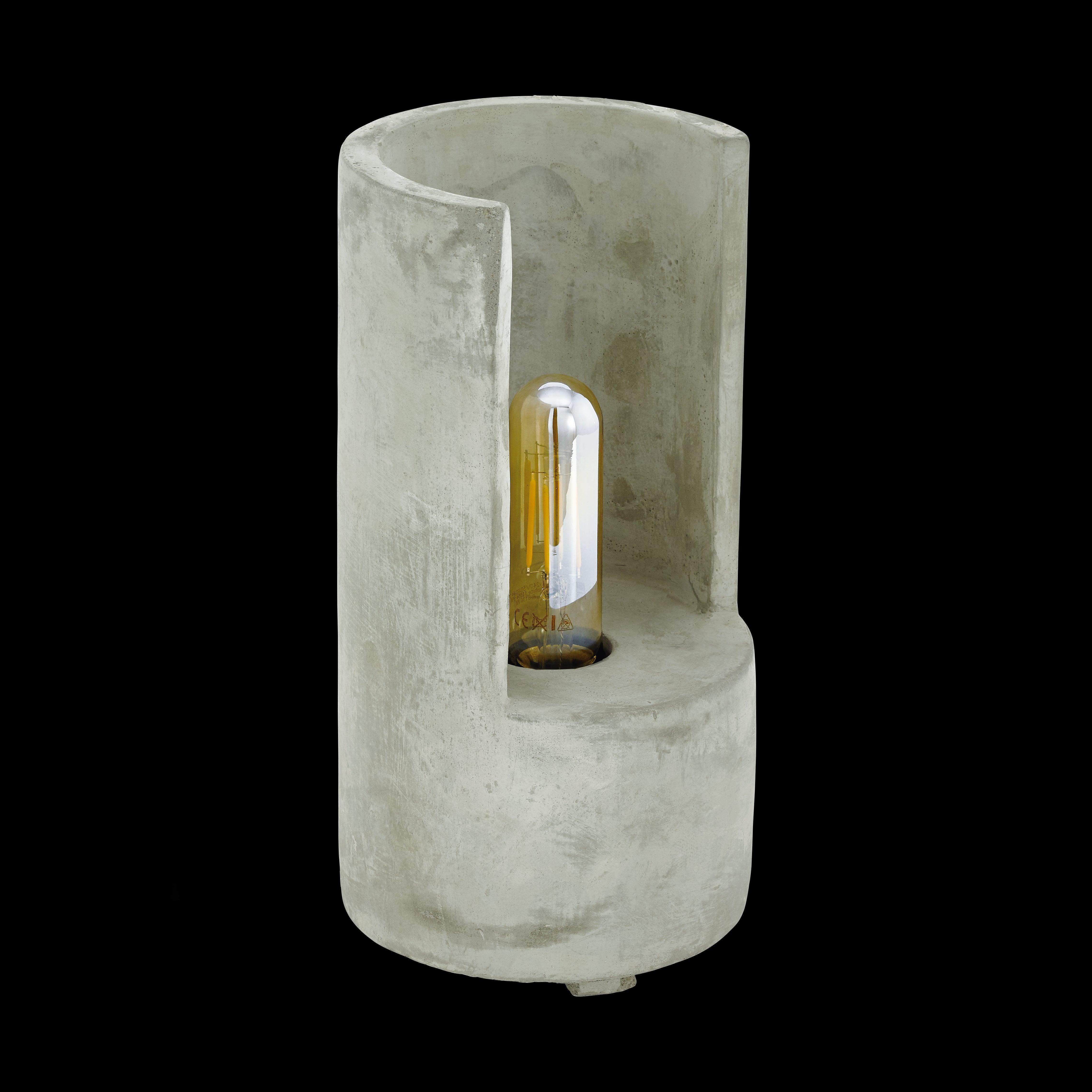 eglo lynton grey concrete table lamp kitchen lighting 