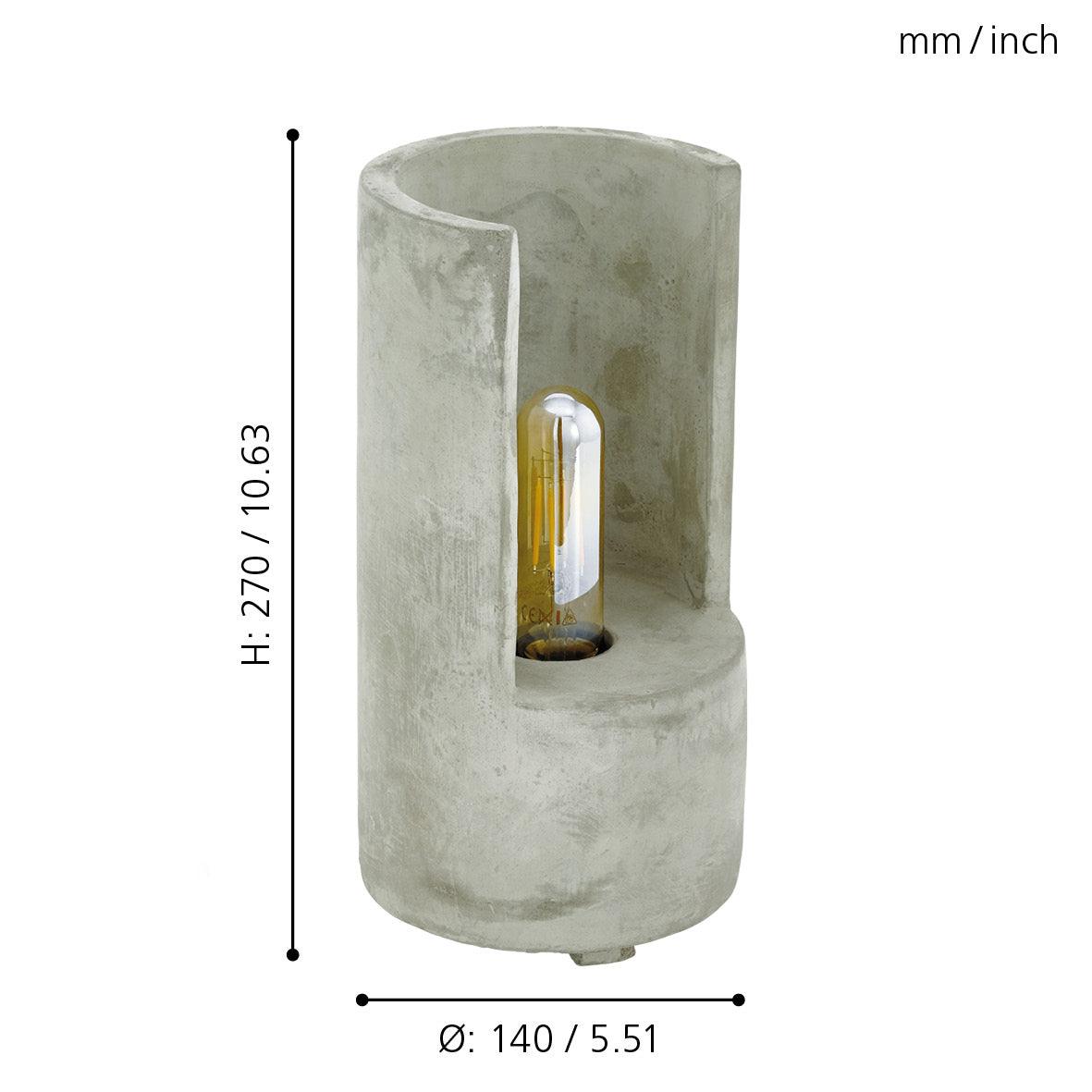 eglo lynton grey concrete table lamp Kitchen Lighting Close Up