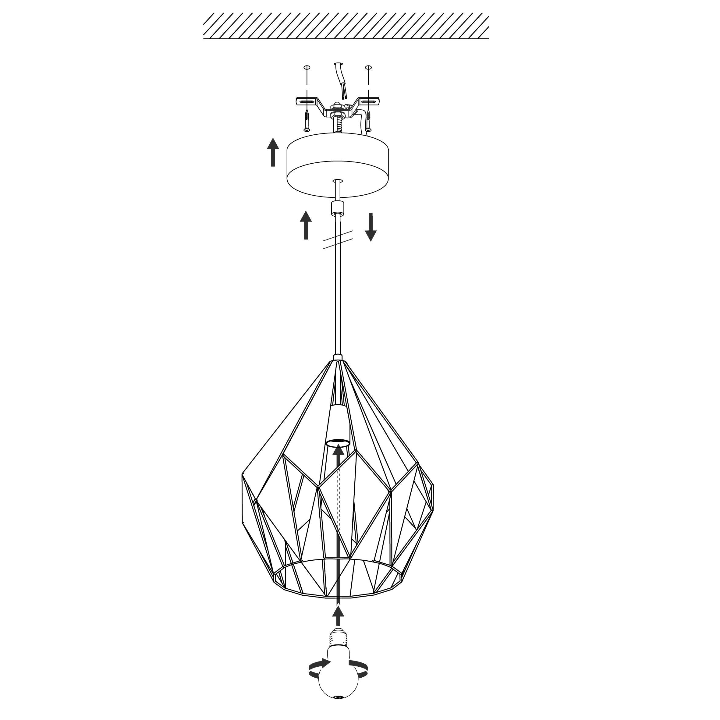 eglo carlton 1 black silver diamond shaped ceiling pendant kitchen lighting 