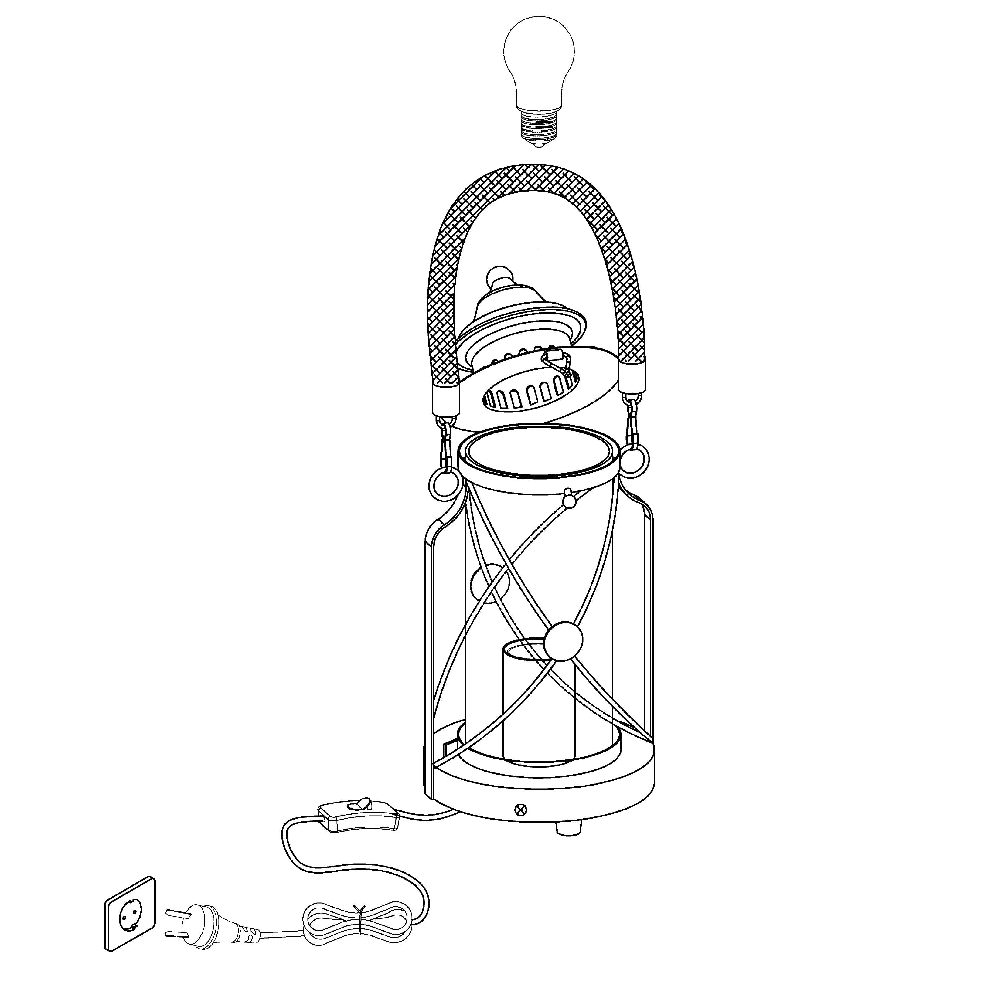 eglo bradford black lantern design table lamp Kitchen Lighting Close Up