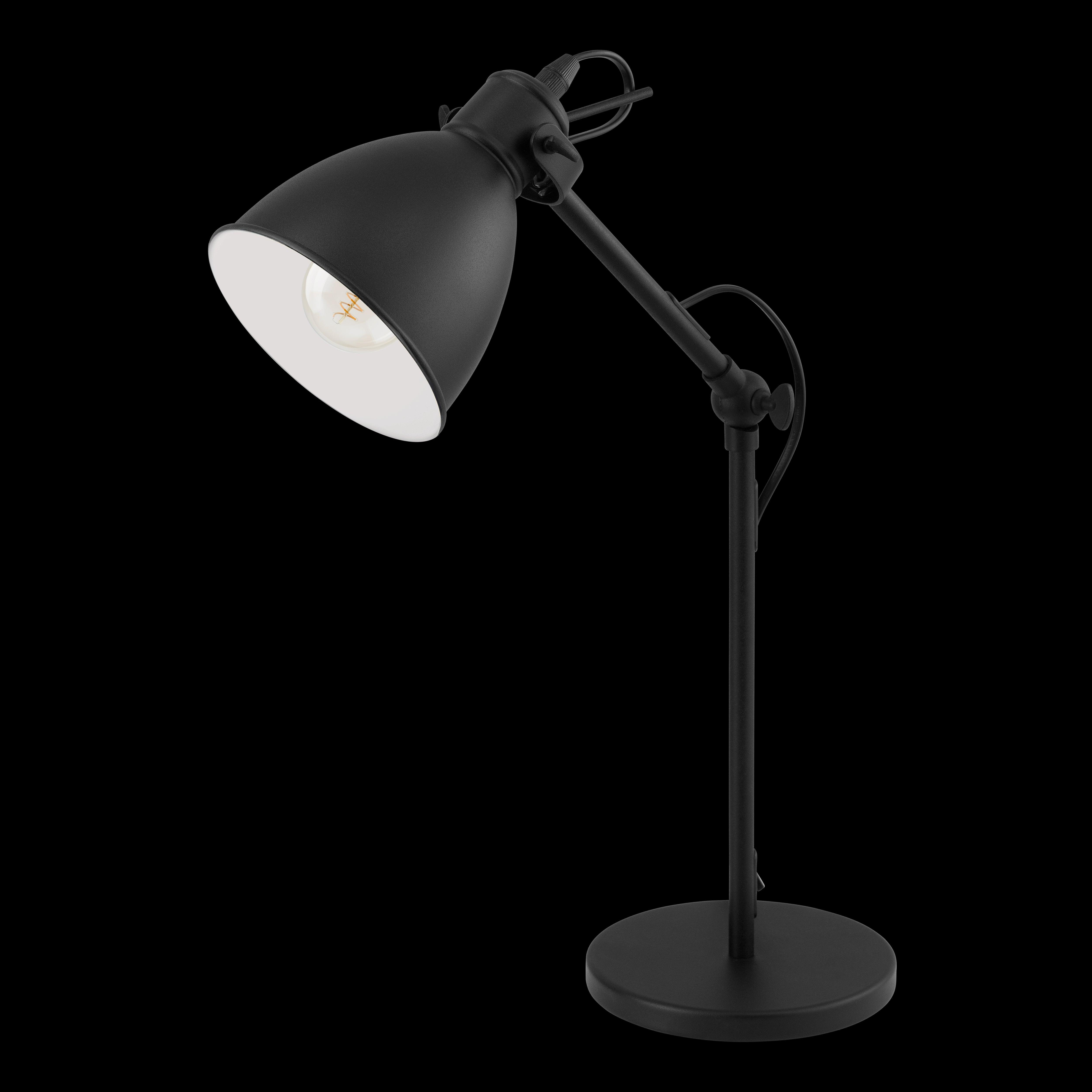 eglo priddy adjustable black table lamp living room image