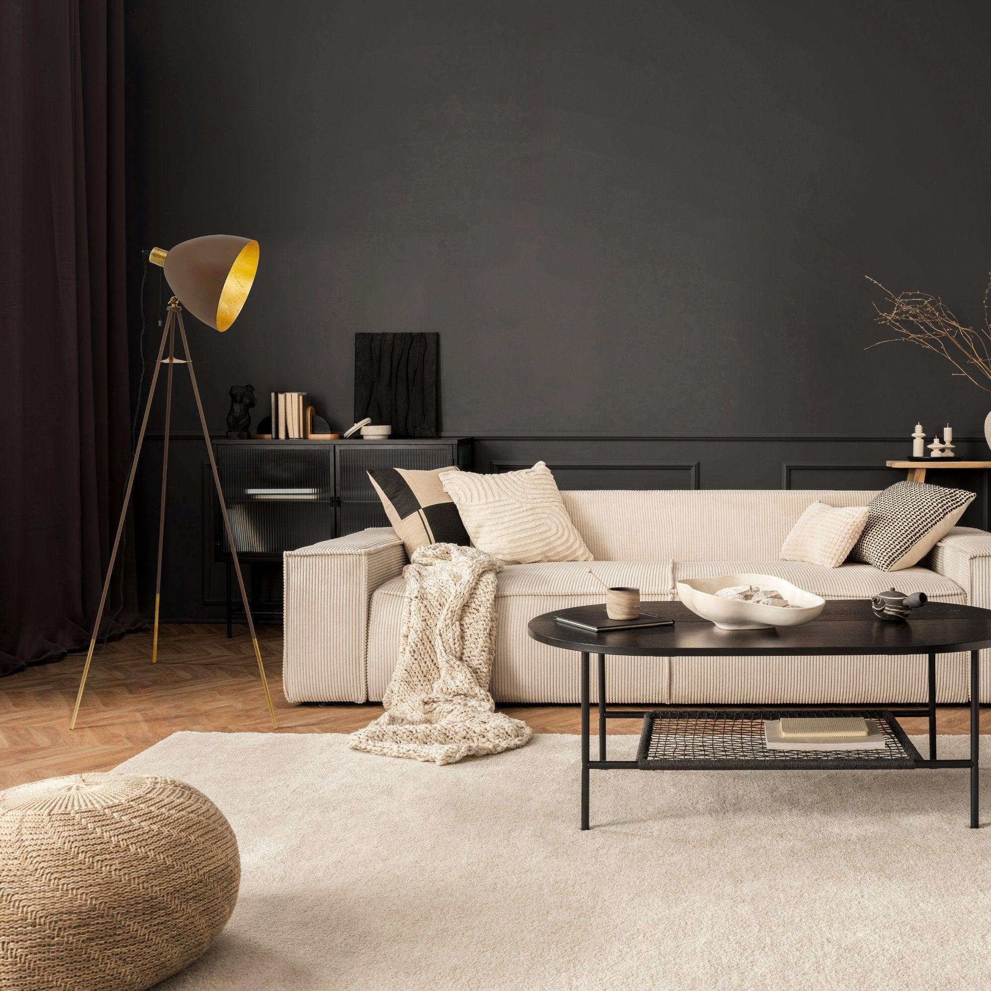eglo chester 1 rust coloured gold tripod floor lamp
