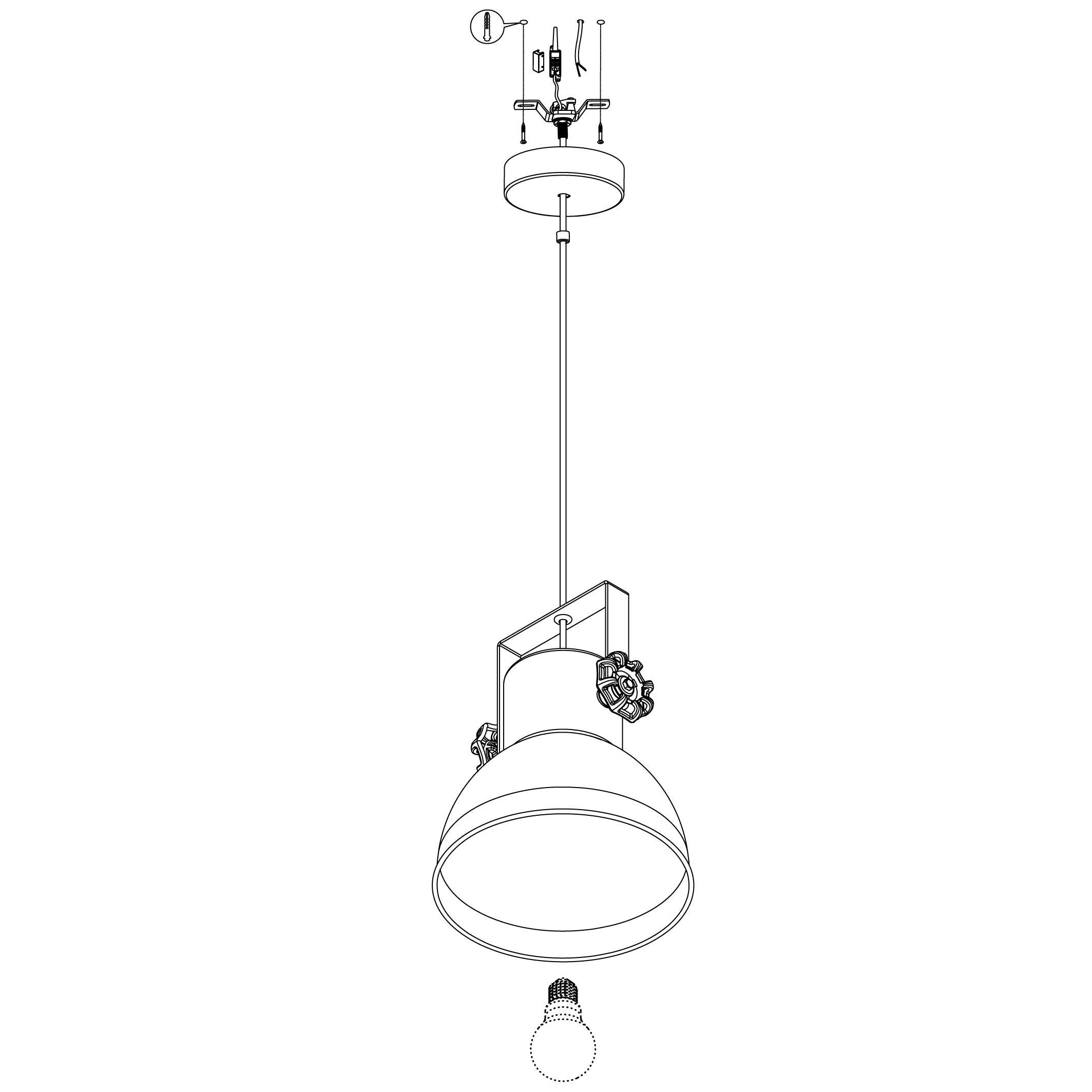 eglo barnstaple distressed steel ceiling pendant hallway lighting 