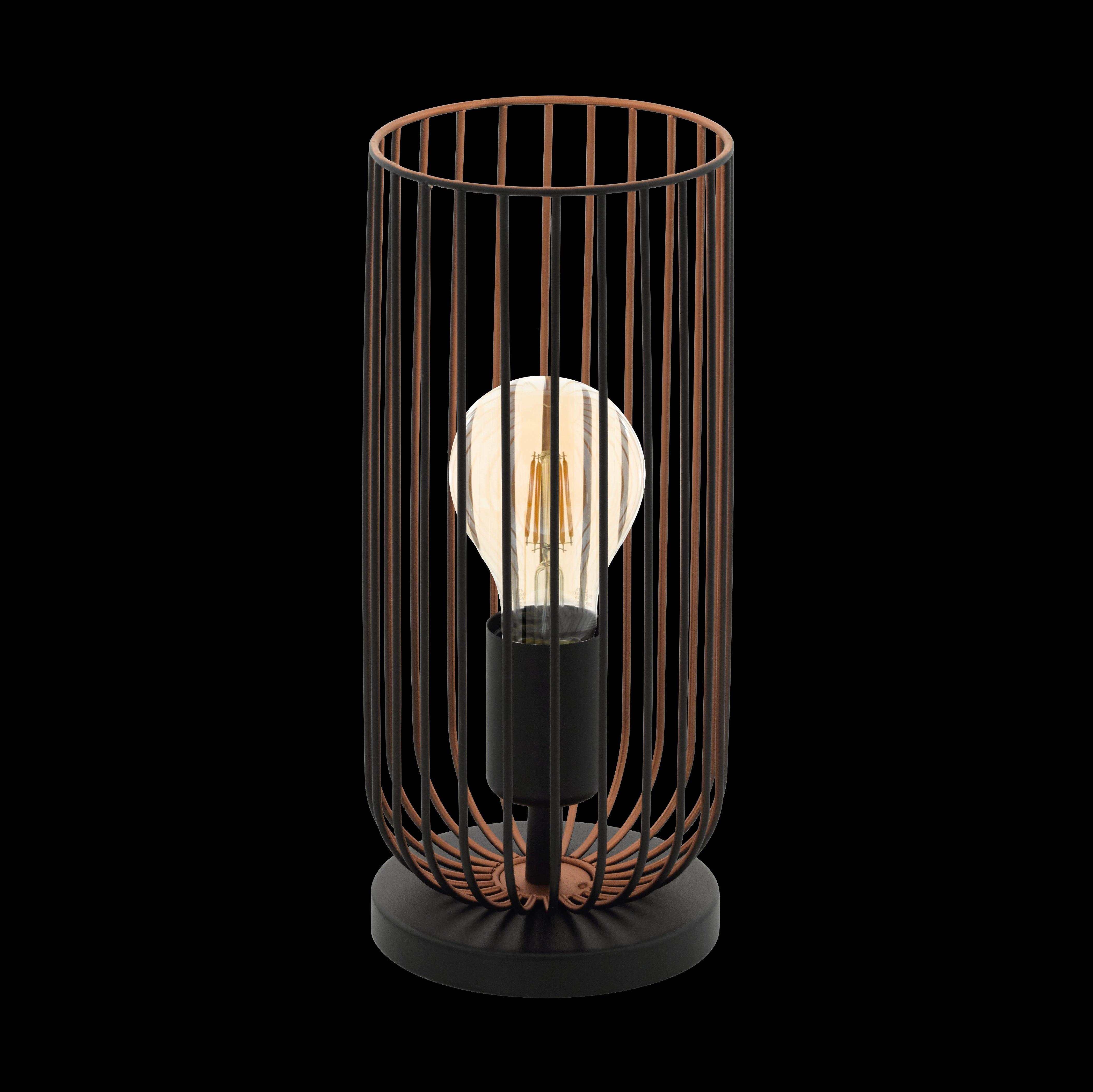 eglo roccamena black copper wire table lamp