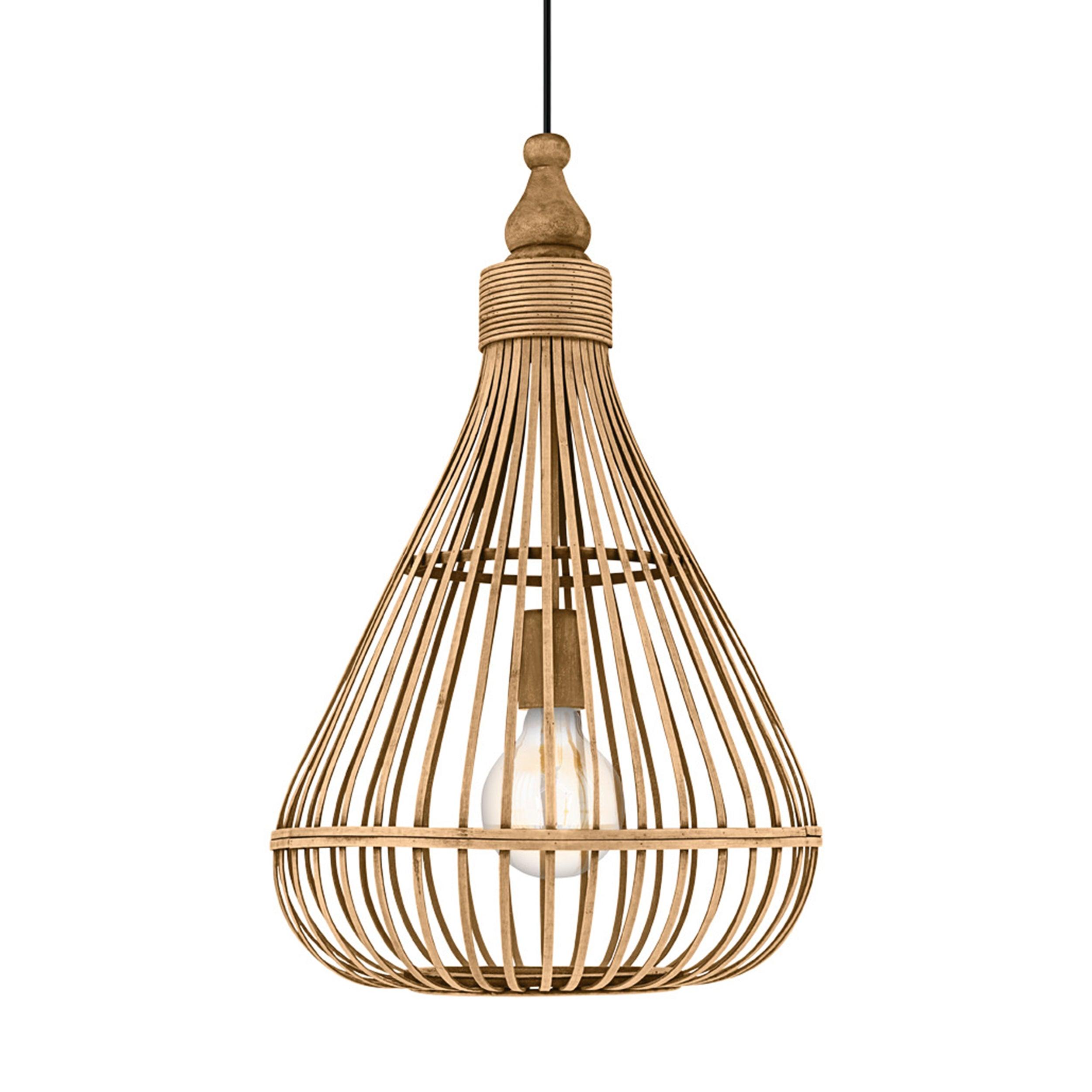 eglo amsfield bamboo wicker teardrop ceiling pendant hallway lighting 