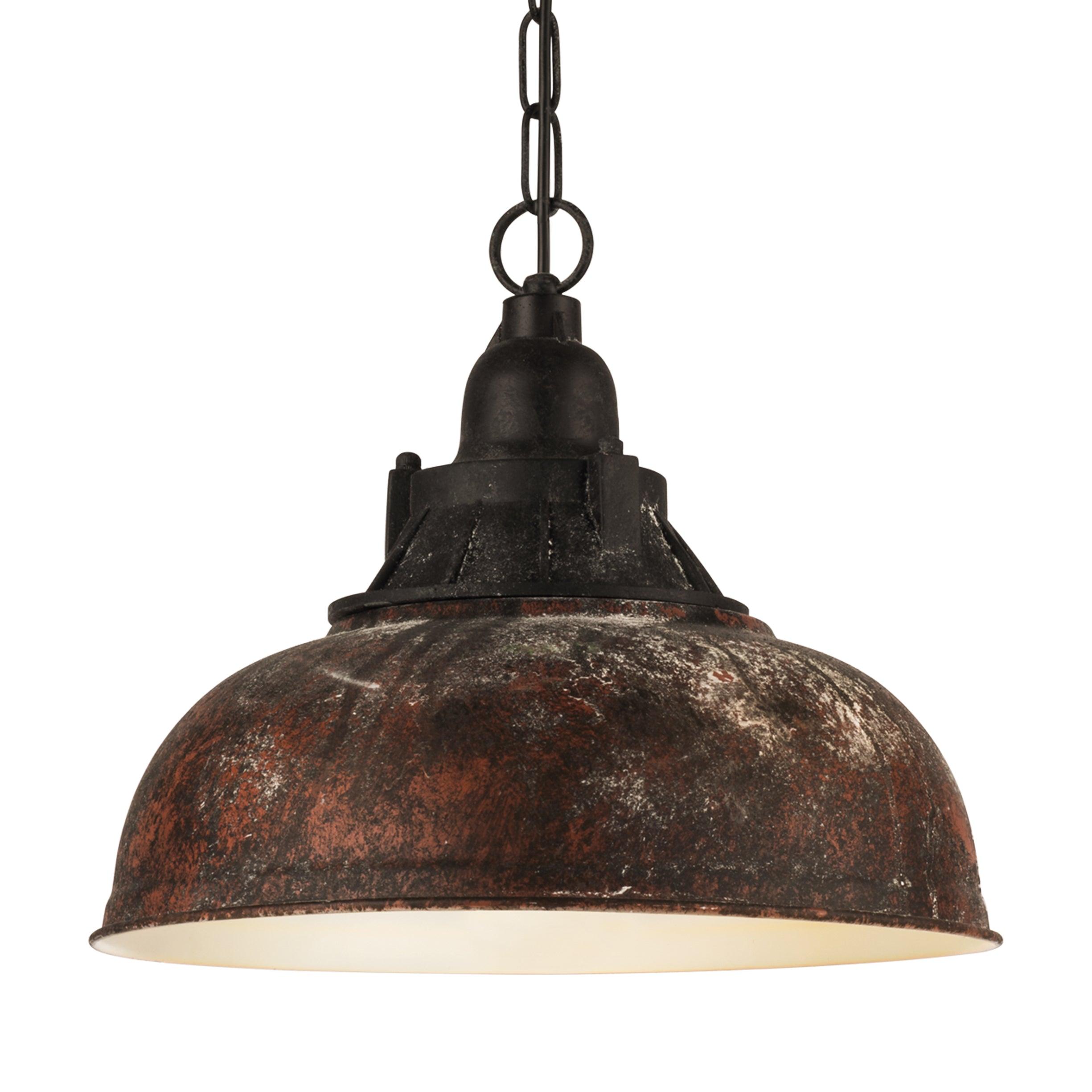 eglo grantham 1 antique brown steel ceiling pendant kitchen lighting 