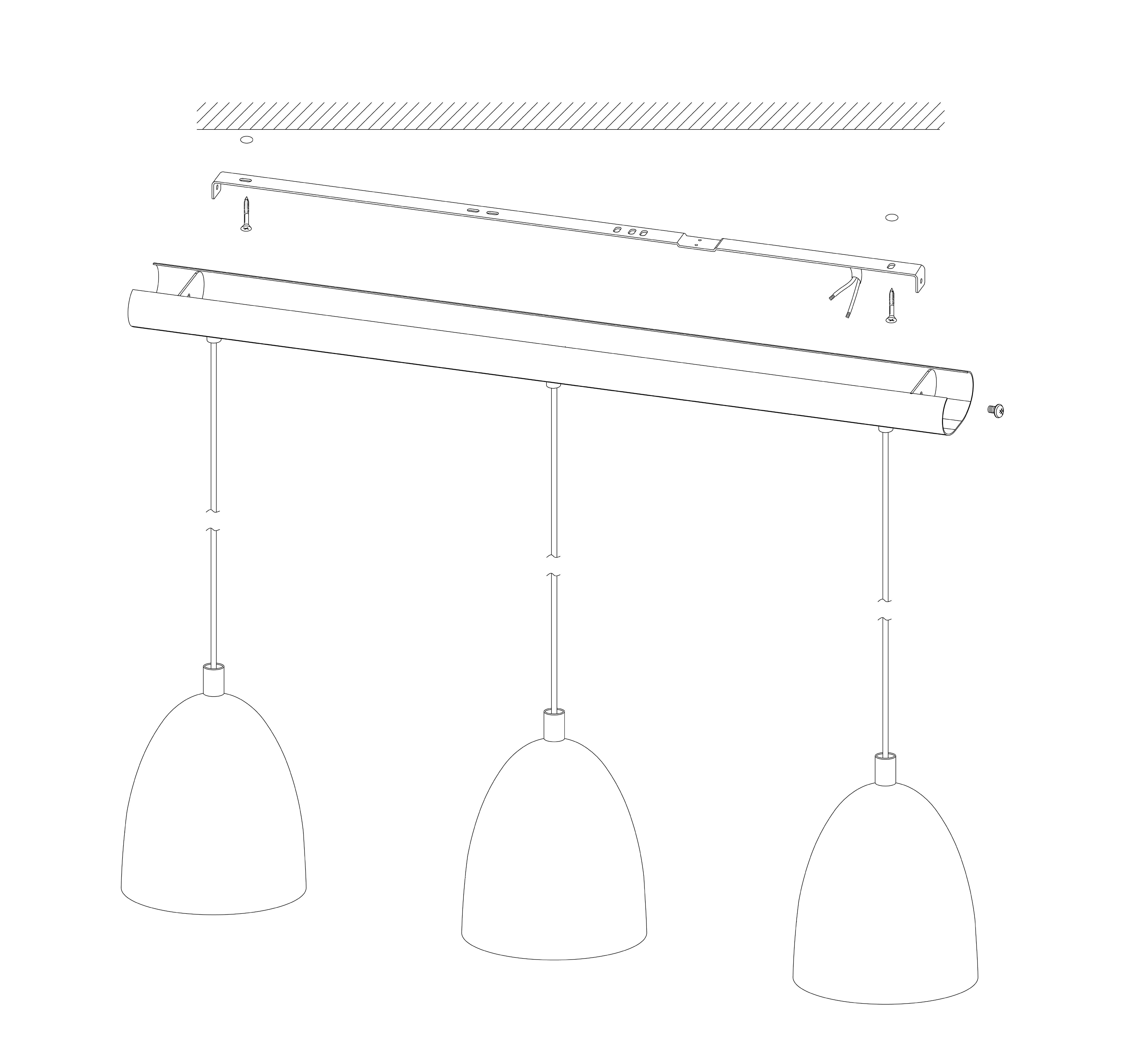eglo safi 3 light brown metal gold ceiling pendant Kitchen Lighting Close Up